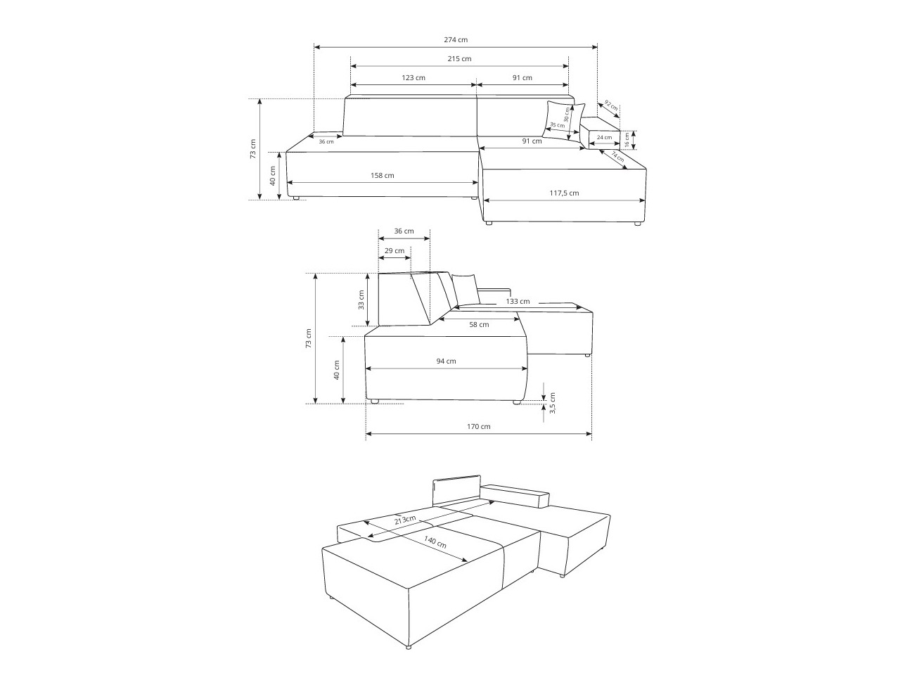 Stūra dīvāns Kingston 187 (Dunbārs 35)