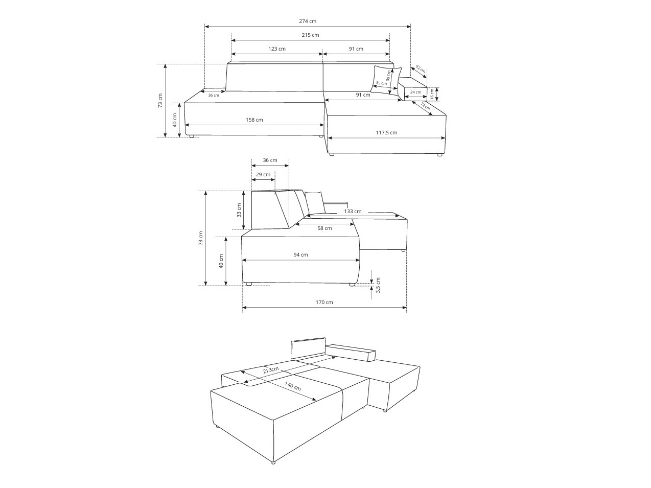 Stūra dīvāns Kingston 187 (Tilia 11)