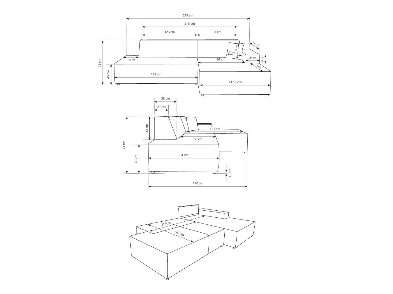 Stūra dīvāns Kingston 187 (Tilia 85)