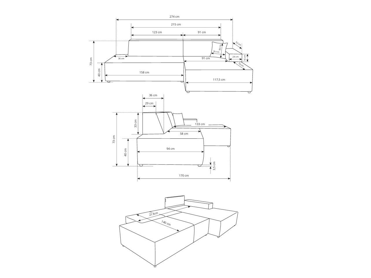 Угловой диван Kingston 187 (Tilia 03)