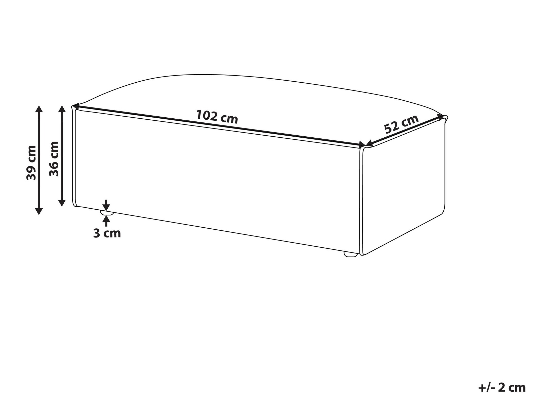 Pufs Tivsora 110 (Gaiši bēšs)