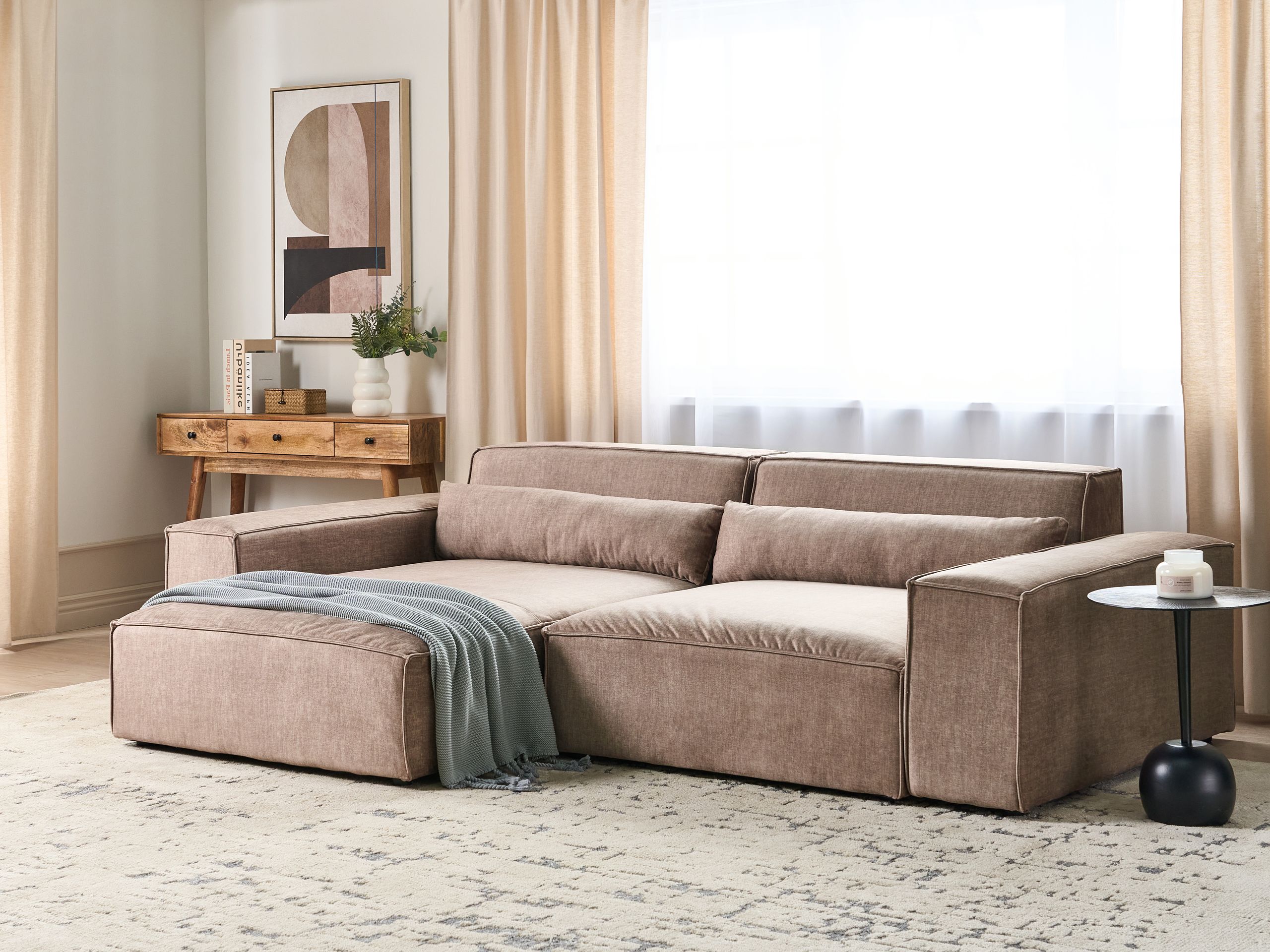 Stūra dīvāns Berwyn 2840 (Gaiši brūns)