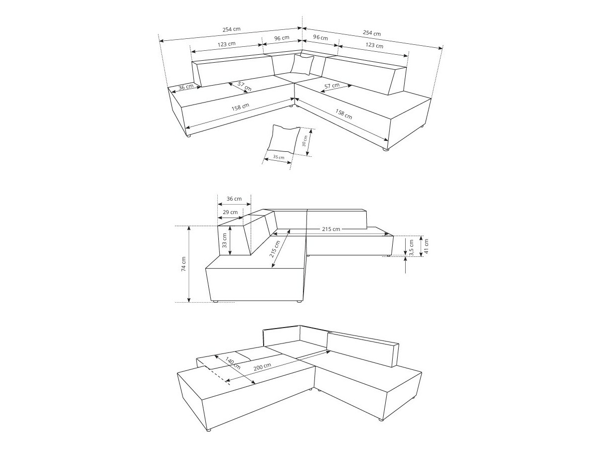 Stūra dīvāns Kingston 188 (Dunbārs 40)