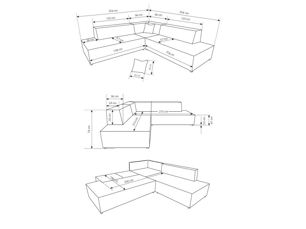 Stūra dīvāns Kingston 188 (Tilia 01)