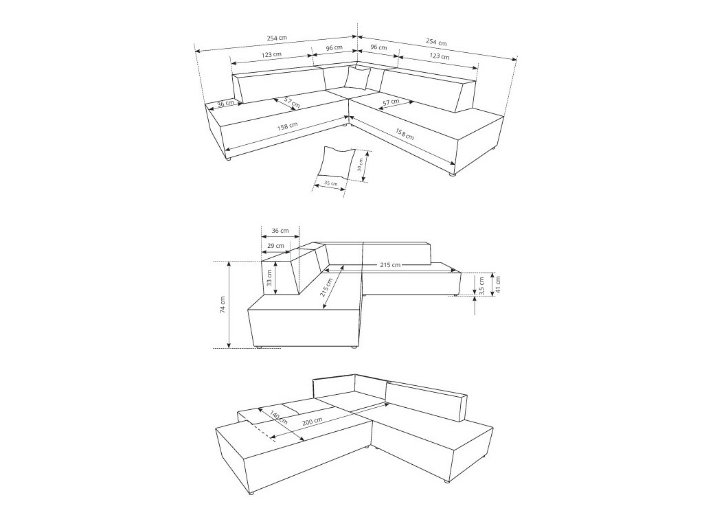 Угловой диван Kingston 188 (Tilia 03)