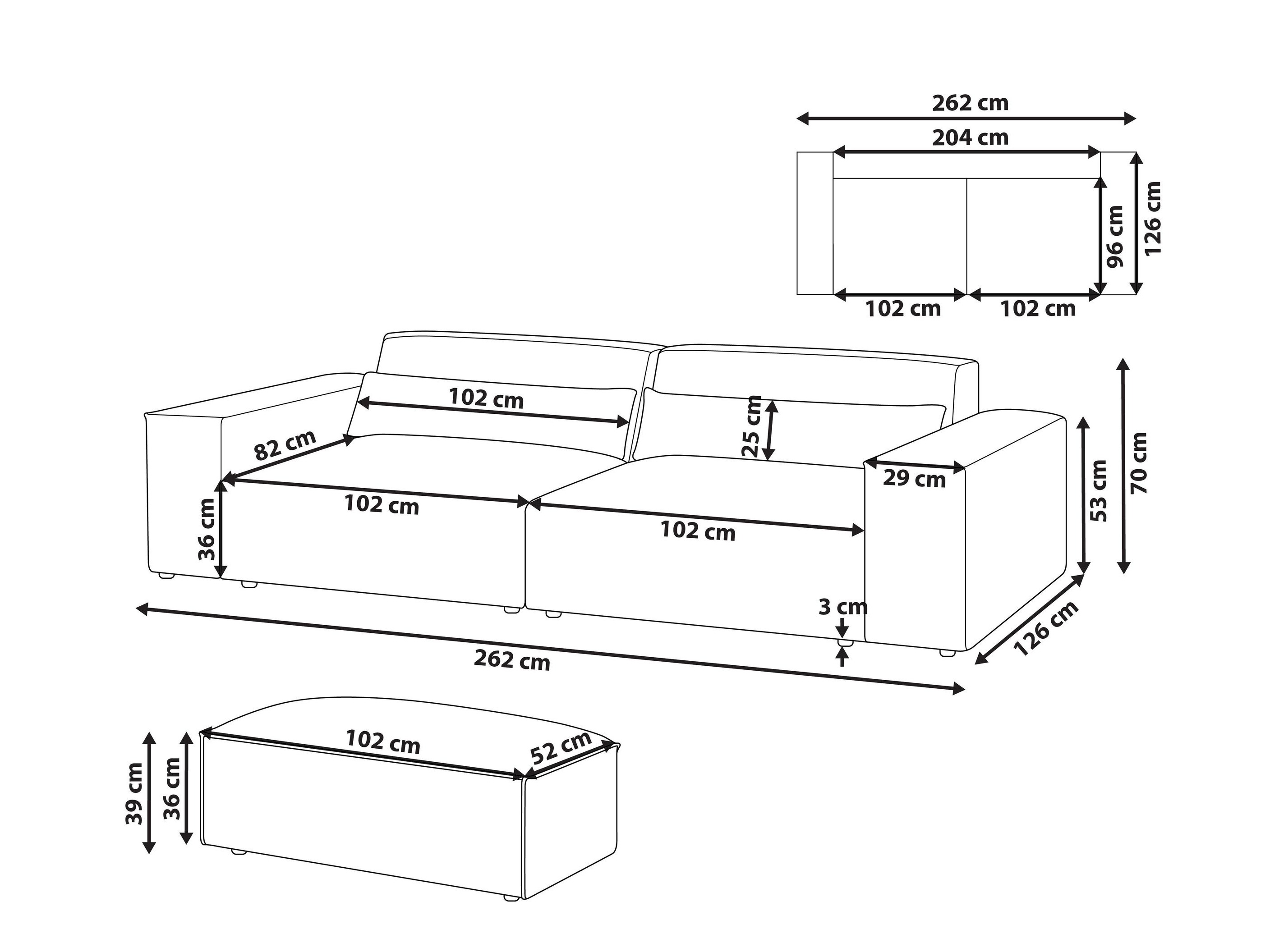 Mīksto mēbeļu komplekts Berwyn 2845