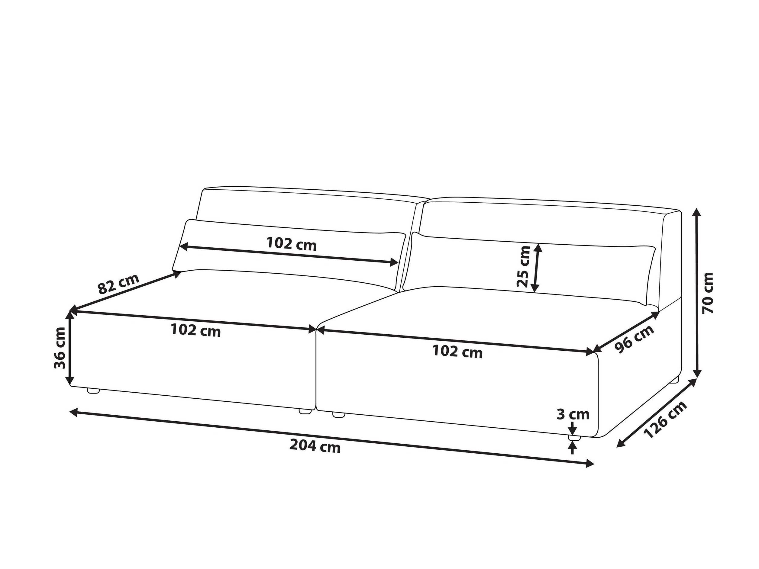 Moduļu dīvāns Berwyn 2843 (Pelēks)
