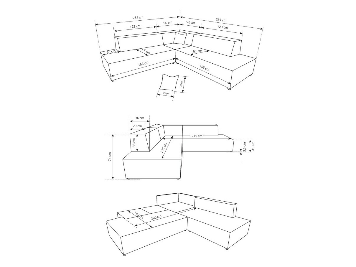 Stūra dīvāns Kingston 188 (Dunbārs 65)