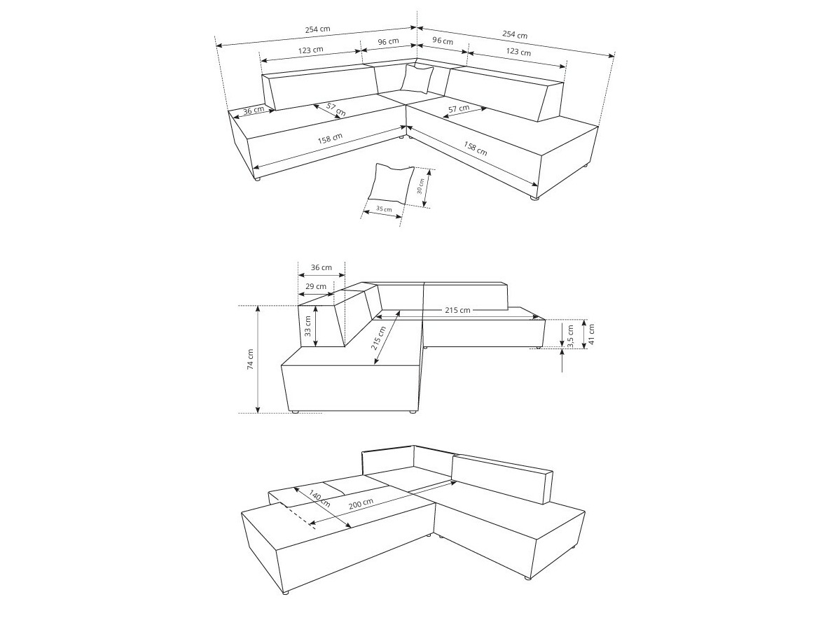 Угловой диван Kingston 188 (Dunбар 75)
