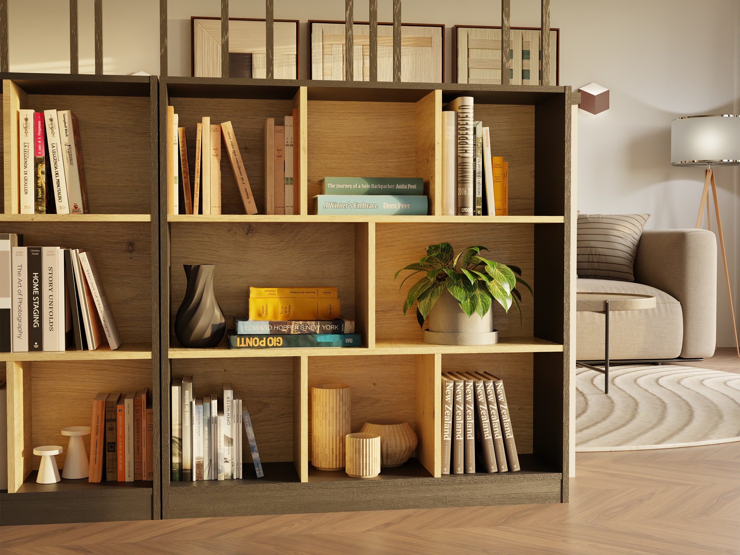 Plaukts Mandeville 307 (Antracīts + Artisan ozols)