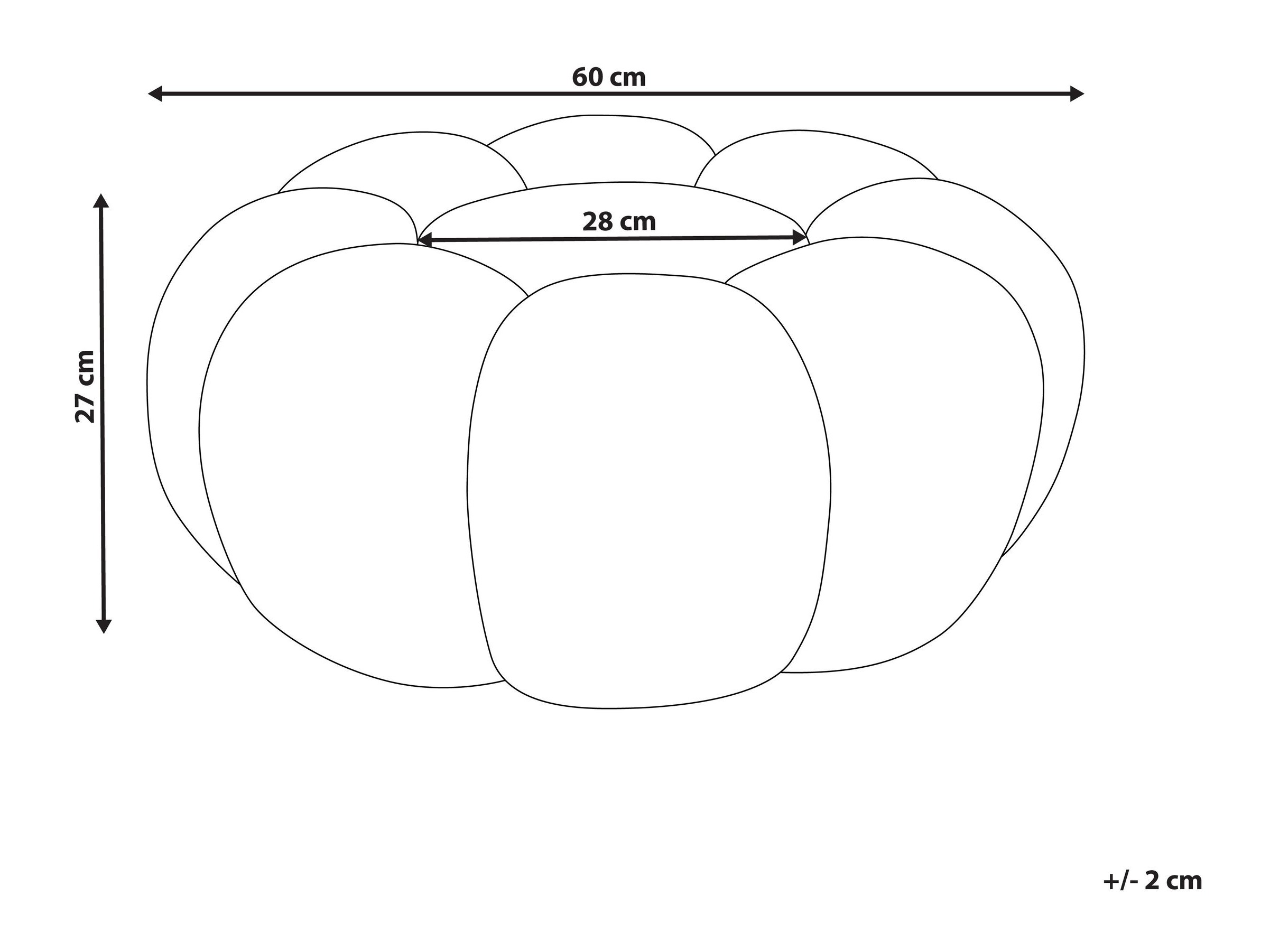 Pufs Berwyn 2851 (Gaiši brūns)