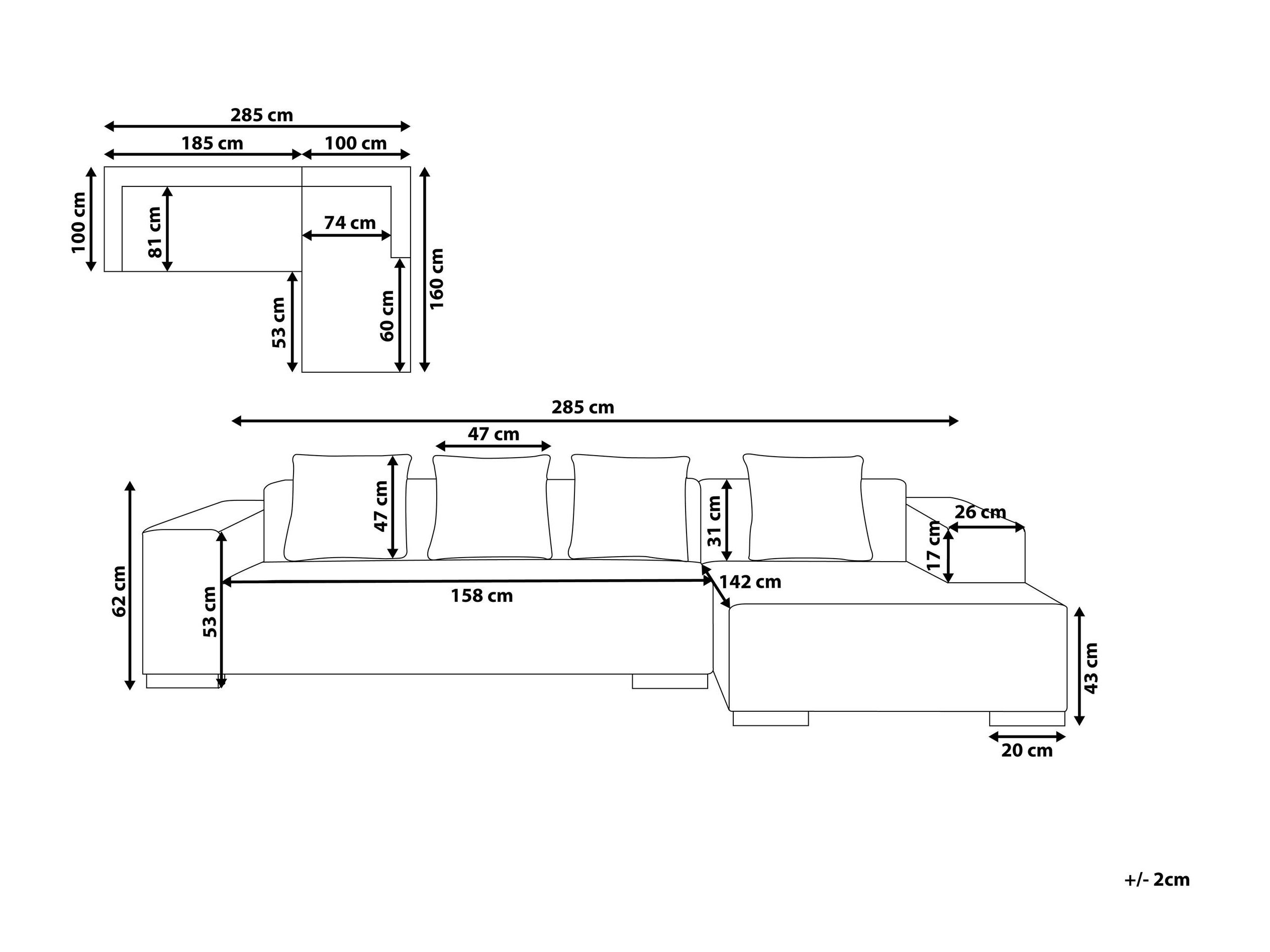 Stūra dīvāns Berwyn 1396 (Ecru balts)