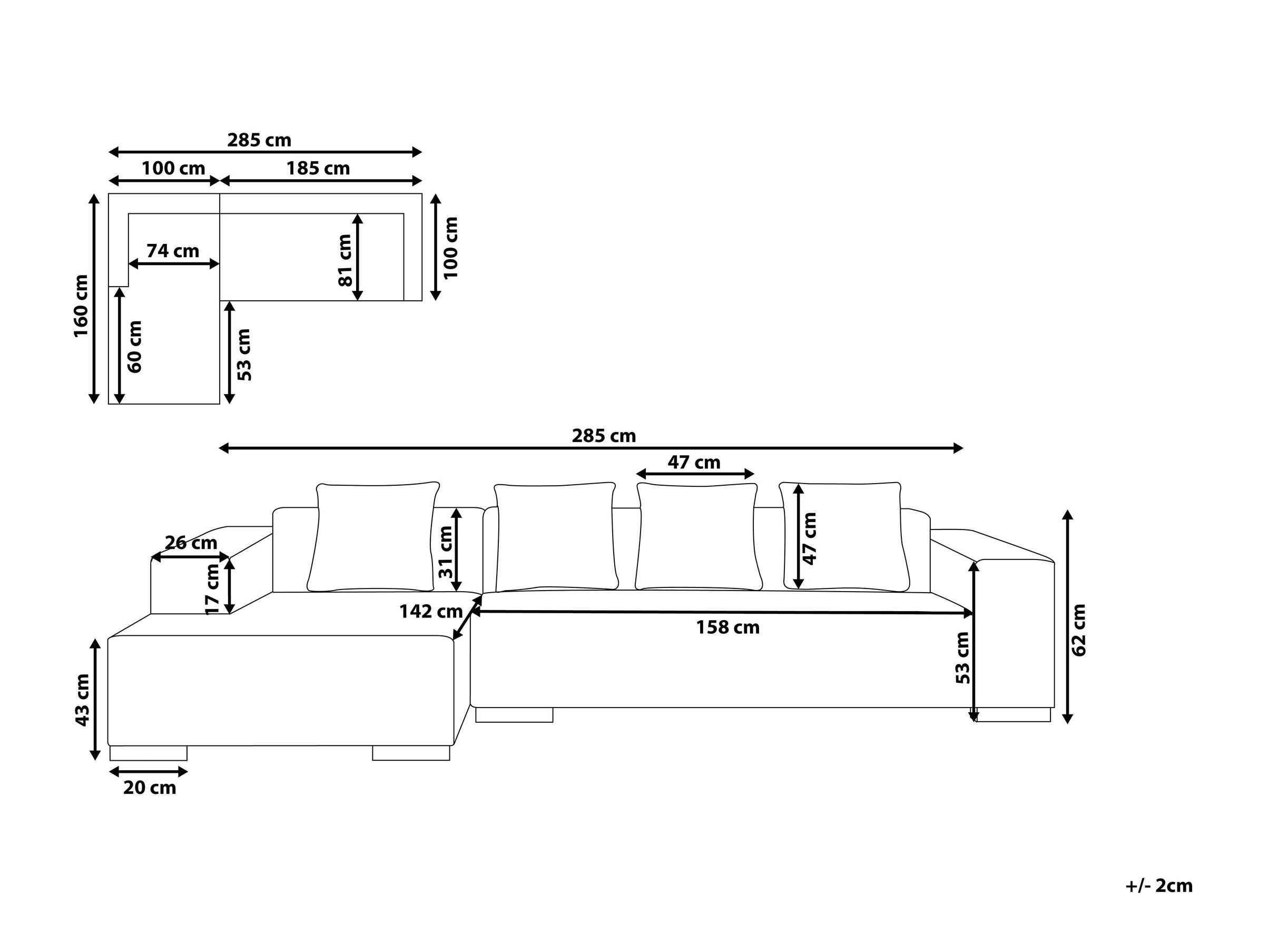 Stūra dīvāns Berwyn 1396 (Ecru balts)