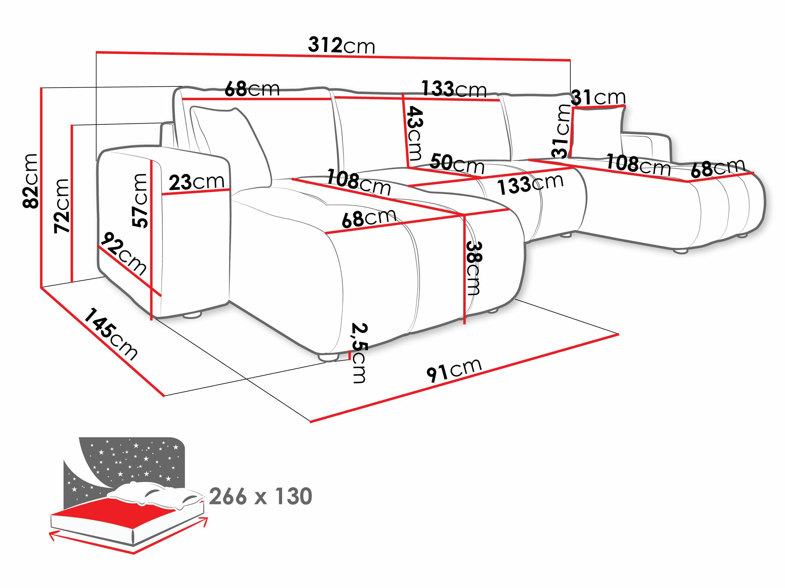 Stūra dīvāns Comfivo 426 (Velo 636)
