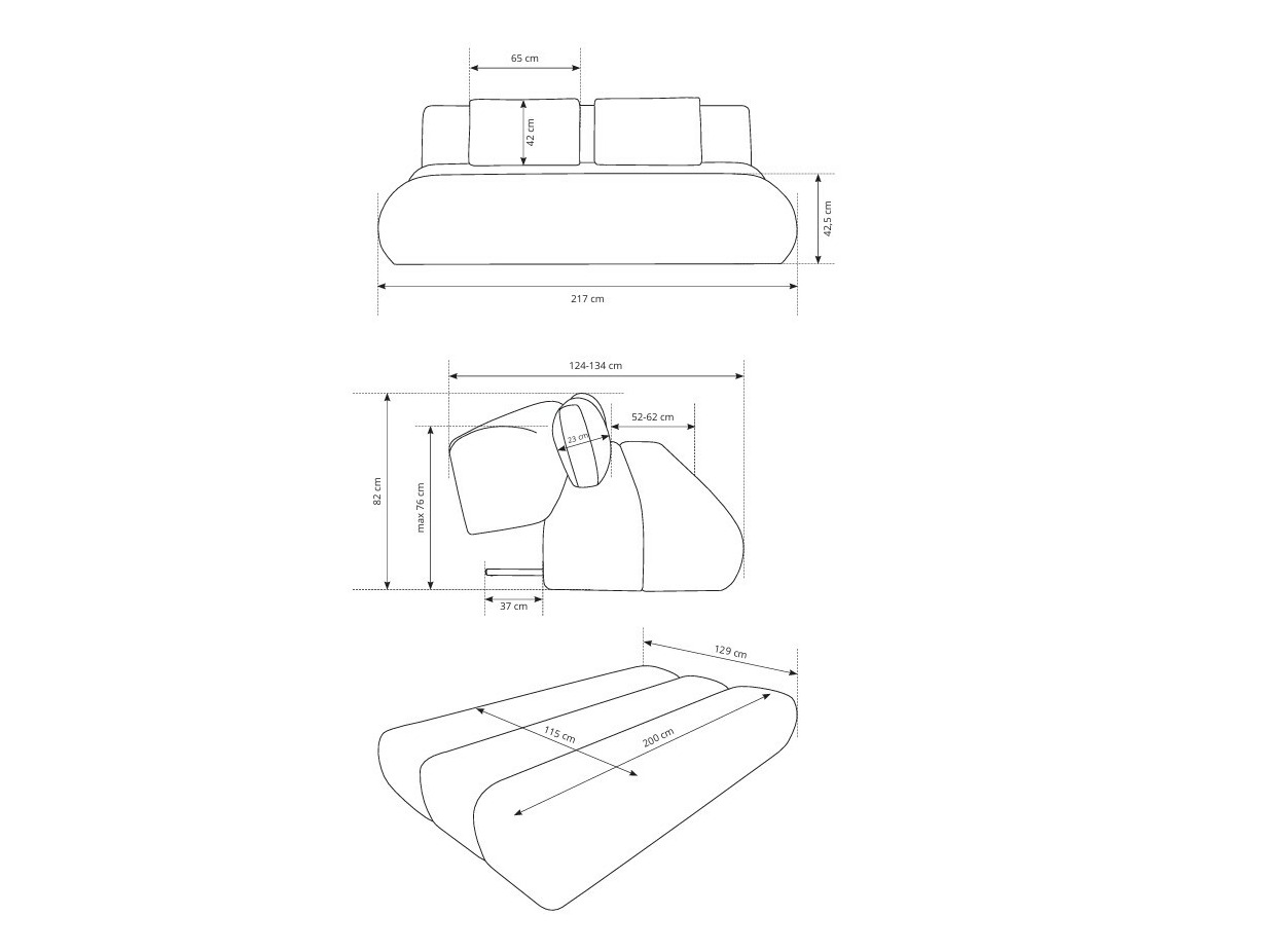 Dīvāns gulta Kingston 193 (Dot 07)