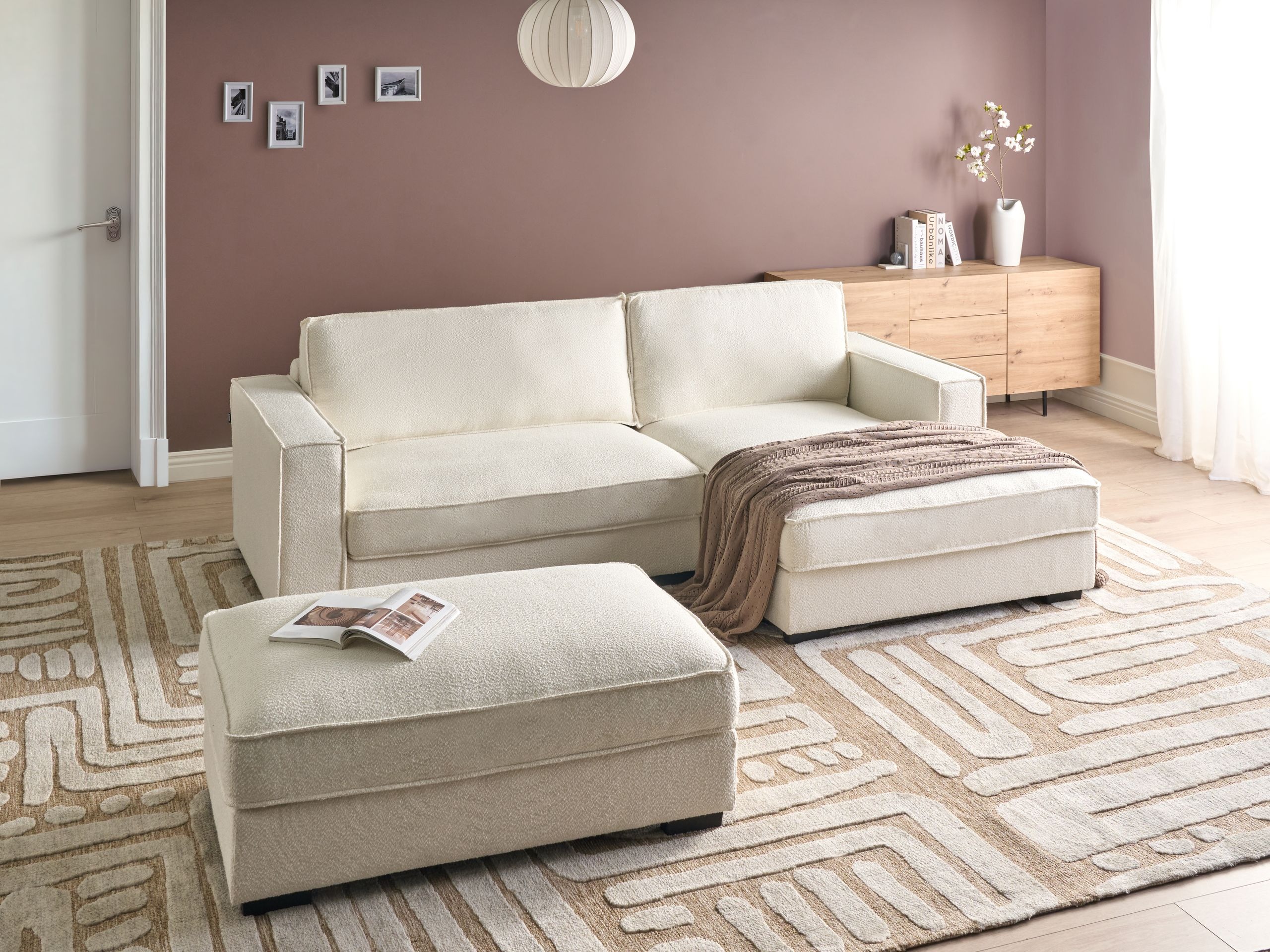 Mīksto mēbeļu komplekts Berwyn 2861 (Balts)