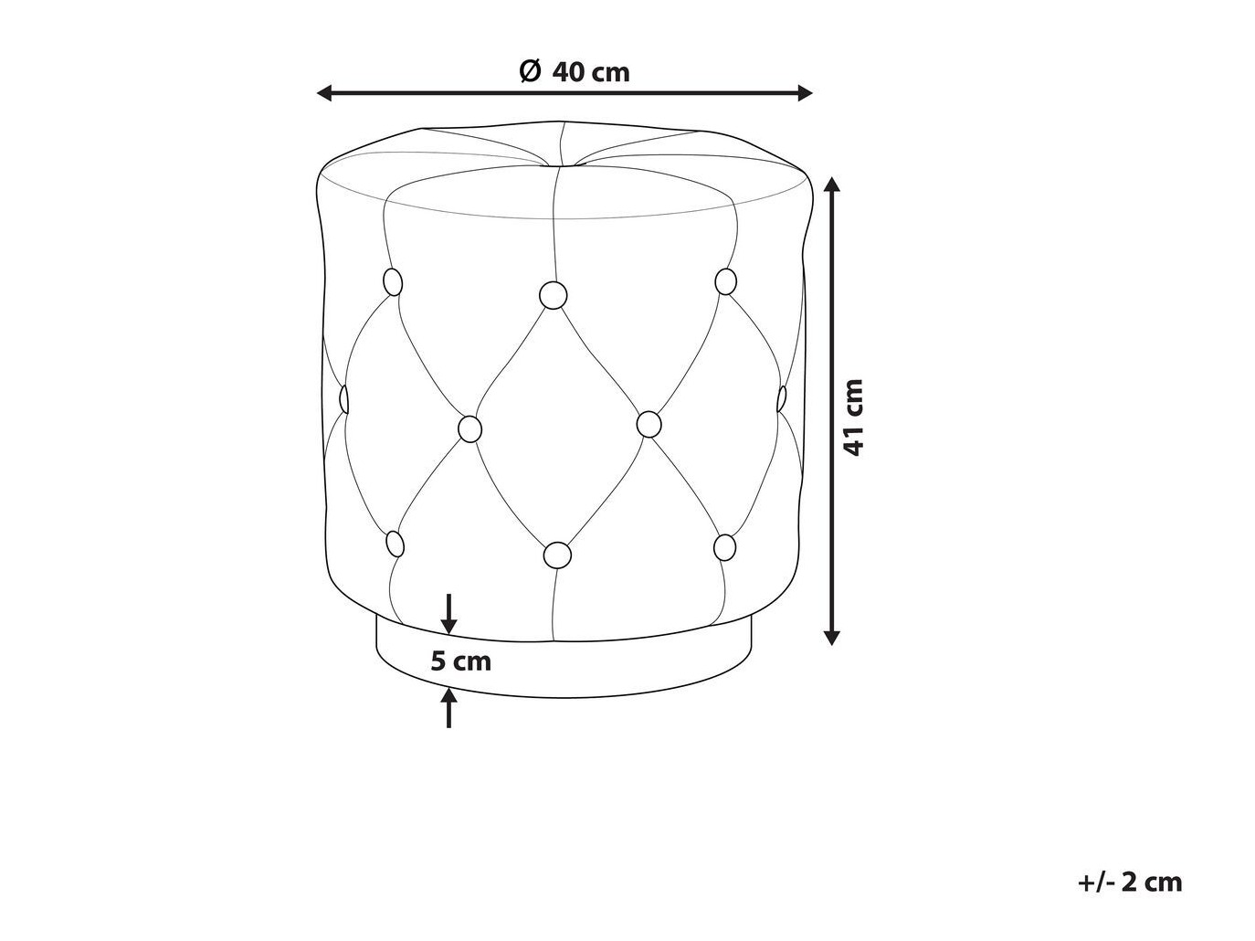 Pufs Berwyn 2856 (Melns)
