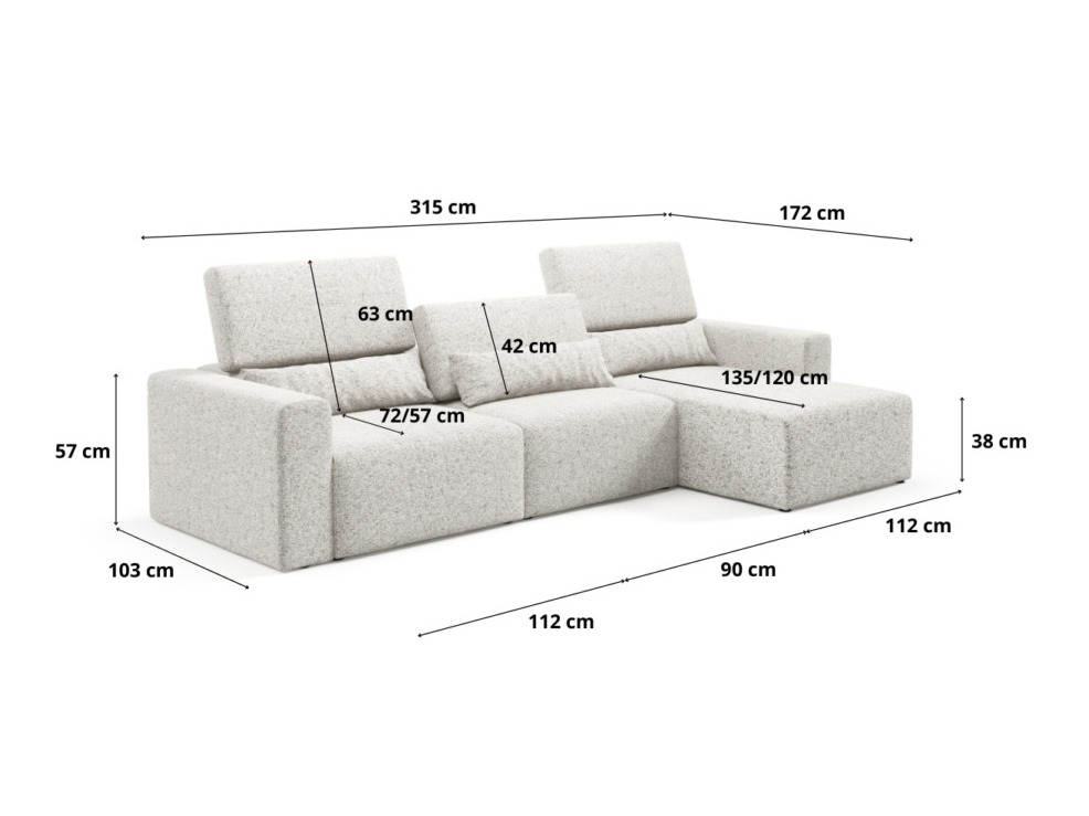 Stūra dīvāns Virorle 100 (Puente 94)