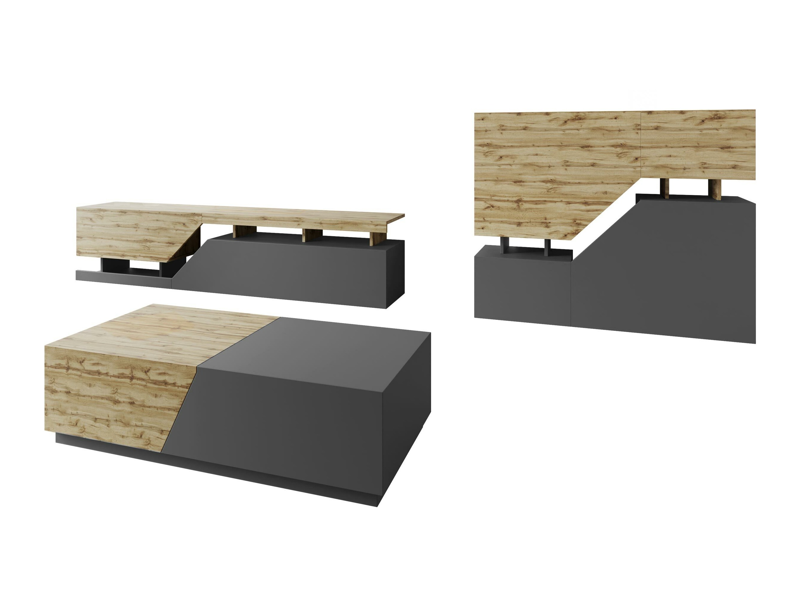 Набор для гостиной Comfivo Daldune 105 (Антрацит + Дуб вотан)
