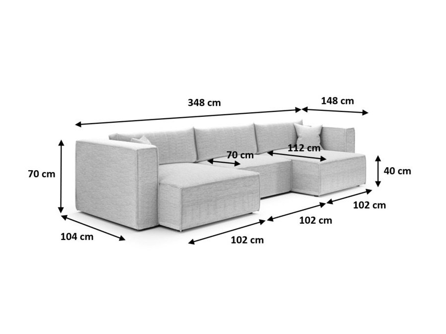 Stūra dīvāns Franklin 114 (Poso 135)