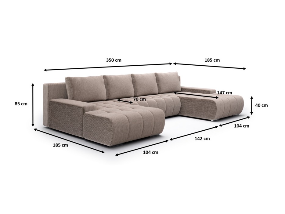 Stūra dīvāns Franklin 115 (Poso 02)