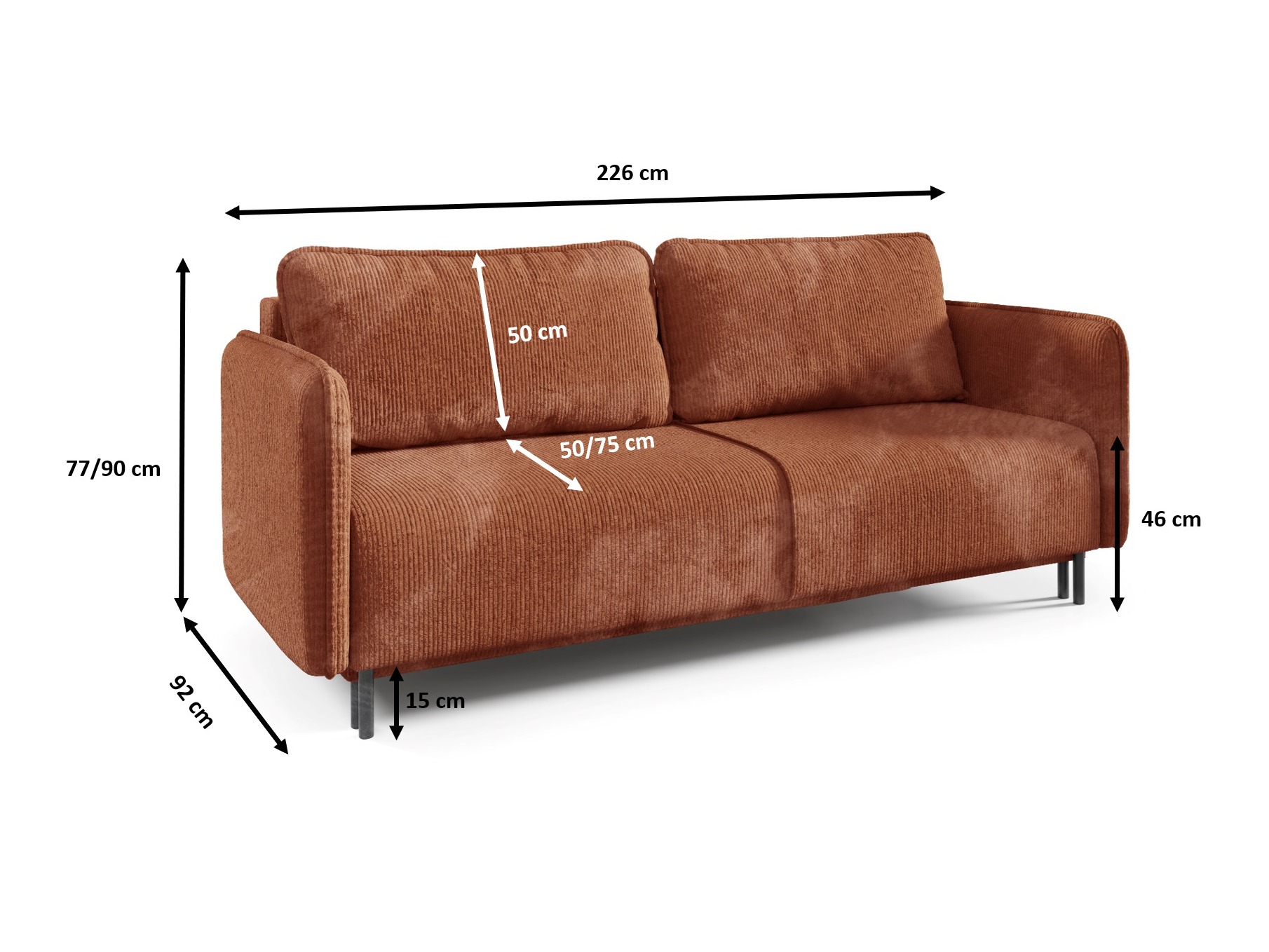 Dīvāns gulta Franklin 121 (Poso 02)