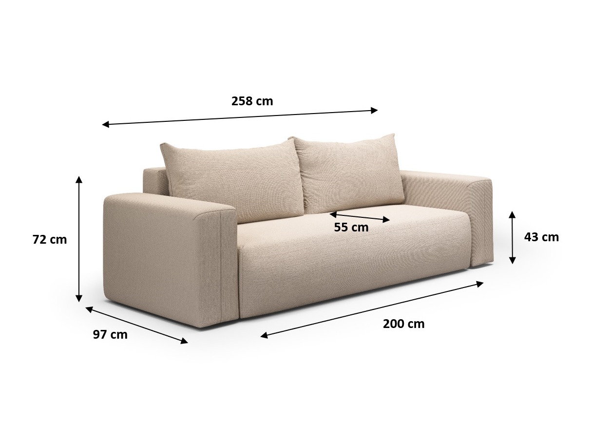 Dīvāns gulta Lirdomo 103 (Aragon 01)