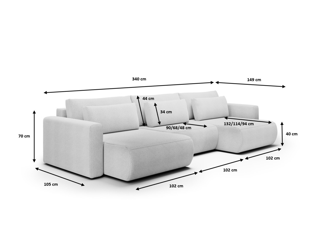 Stūra dīvāns Franklin 126 (Curio 39)