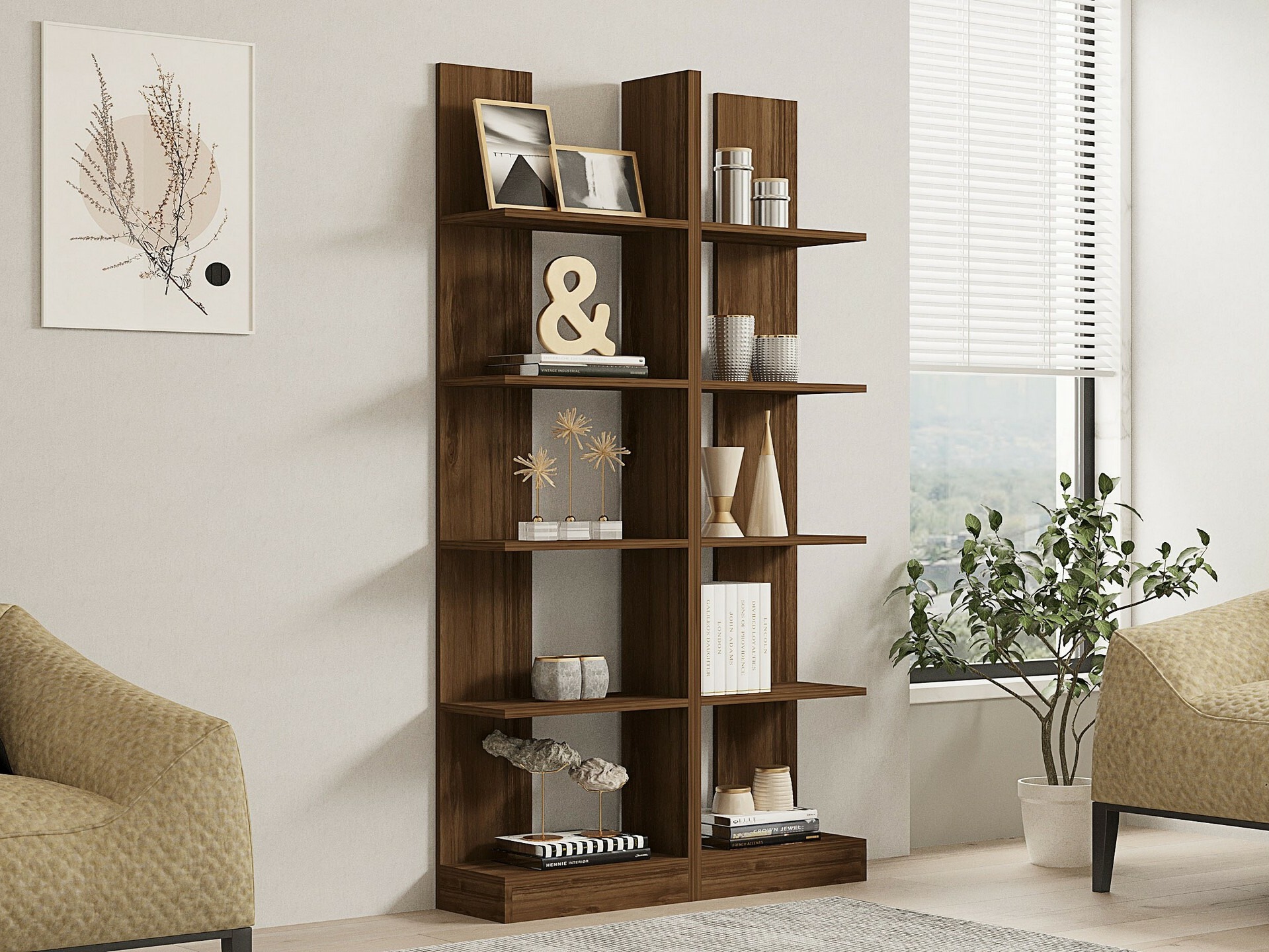 Стеллаж Kailua 1100 (Грецкий орех)