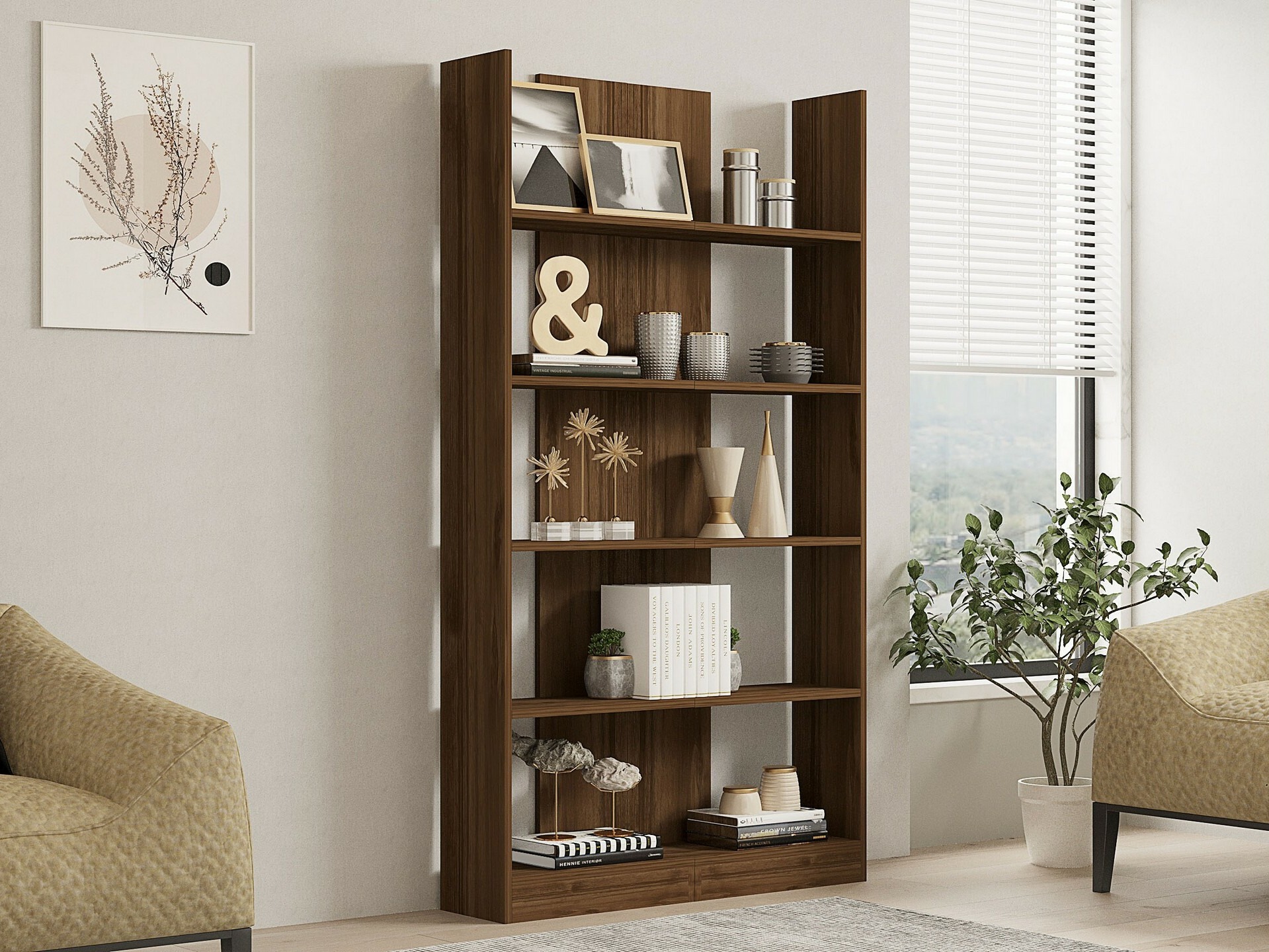 Стеллаж Kailua 1100 (Грецкий орех)