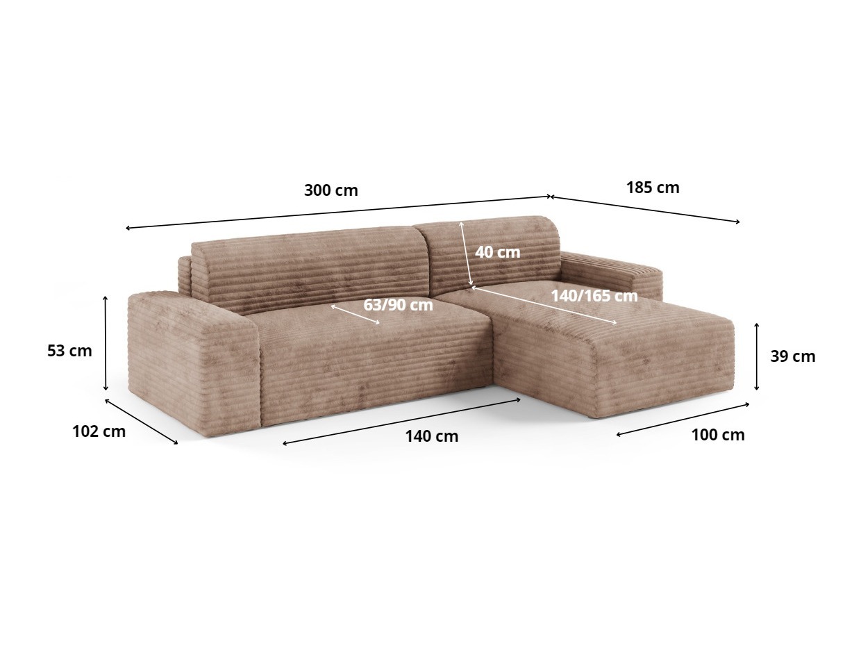 Stūra dīvāns Franklin 140 (Tilia 90)