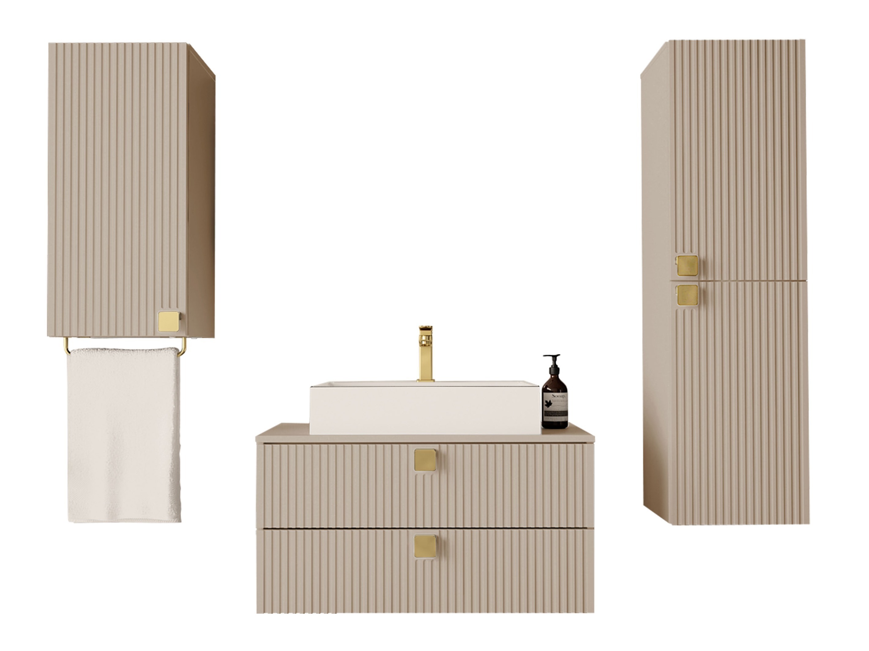 Набор для ванной комнаты Orlvera 105 (Светло-коричневый)