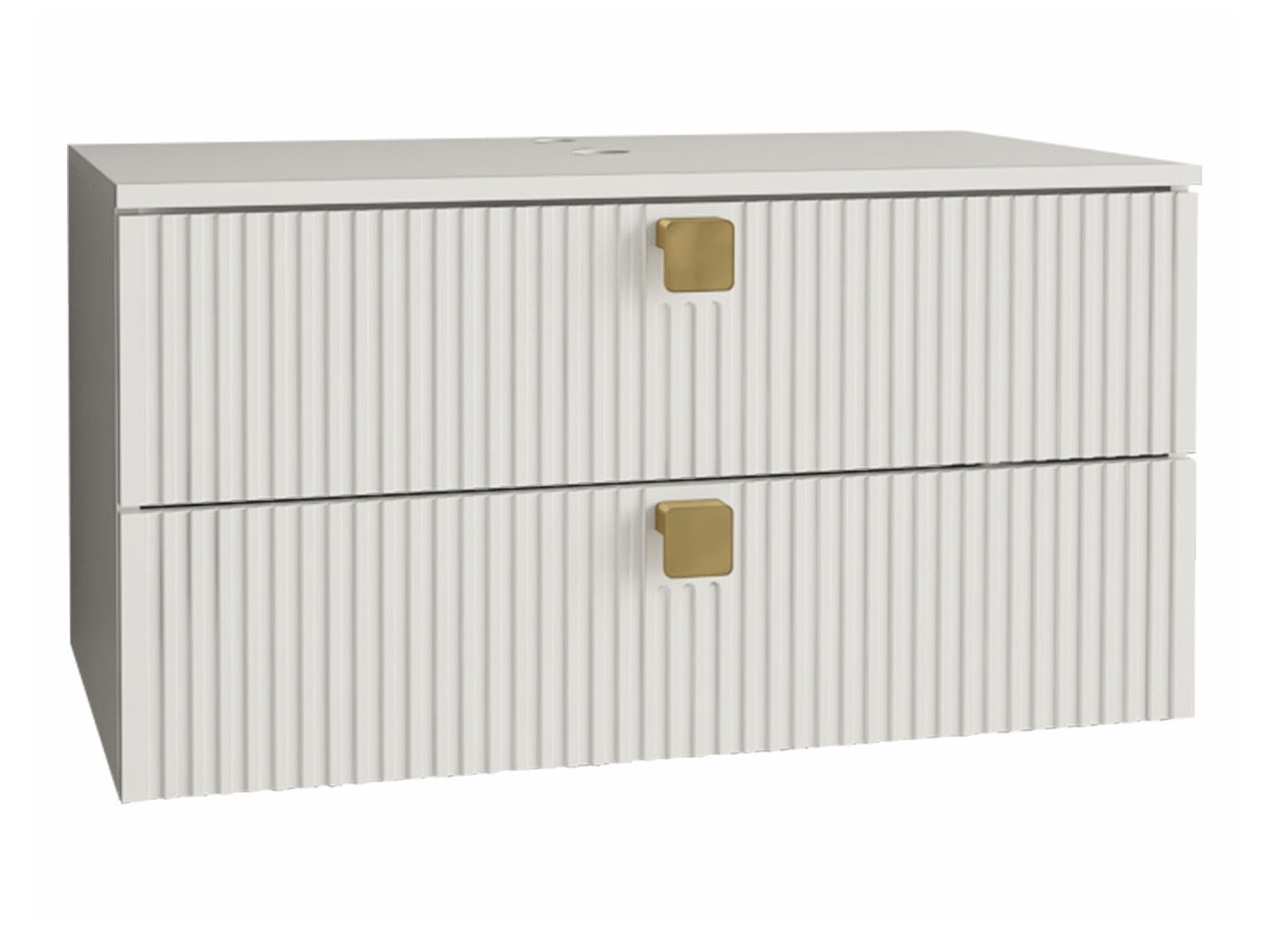 Piekarams vannas istabas skapītis izlietnei Orlvera 102 (Balts)