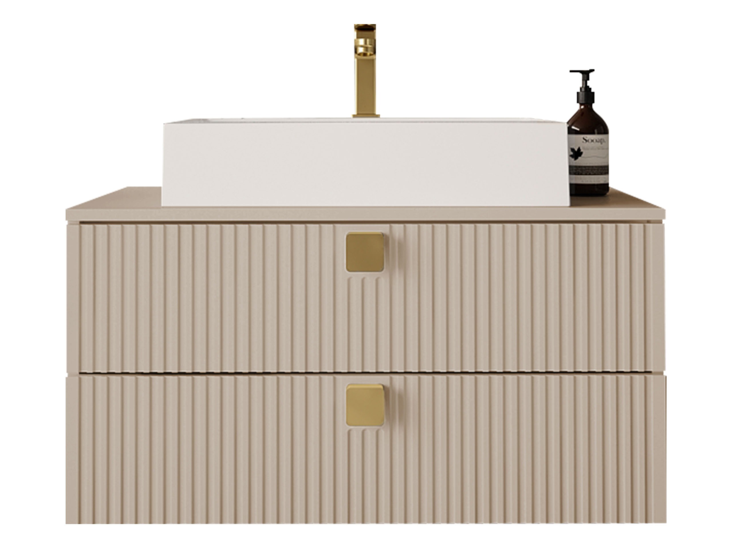 Piekarams vannas istabas skapītis izlietnei Orlvera 102 (Gaiši brūns)