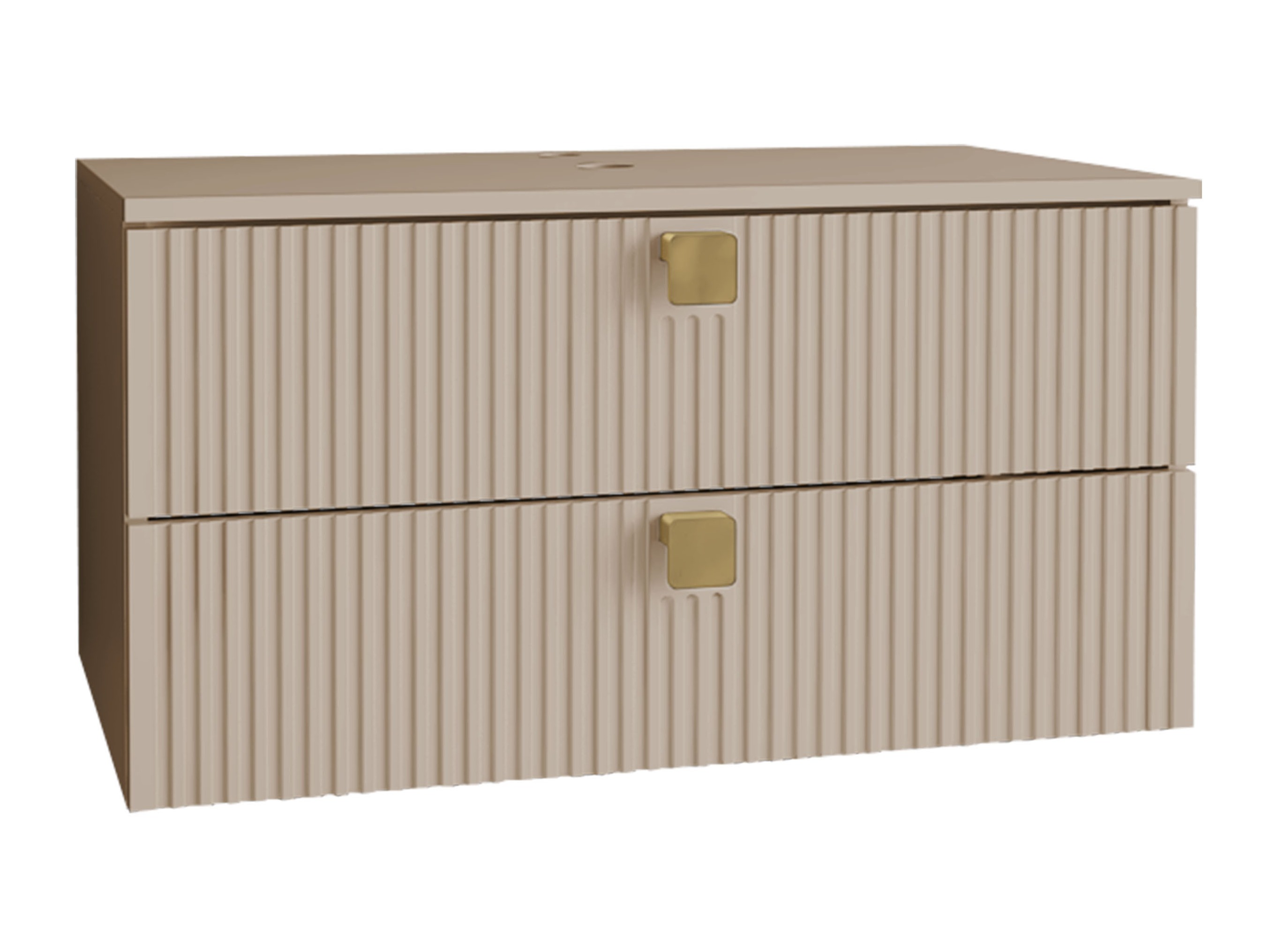 Подвесной шкаф для ванной комнаты под раковину Orlvera 102 (Светло-коричневый)