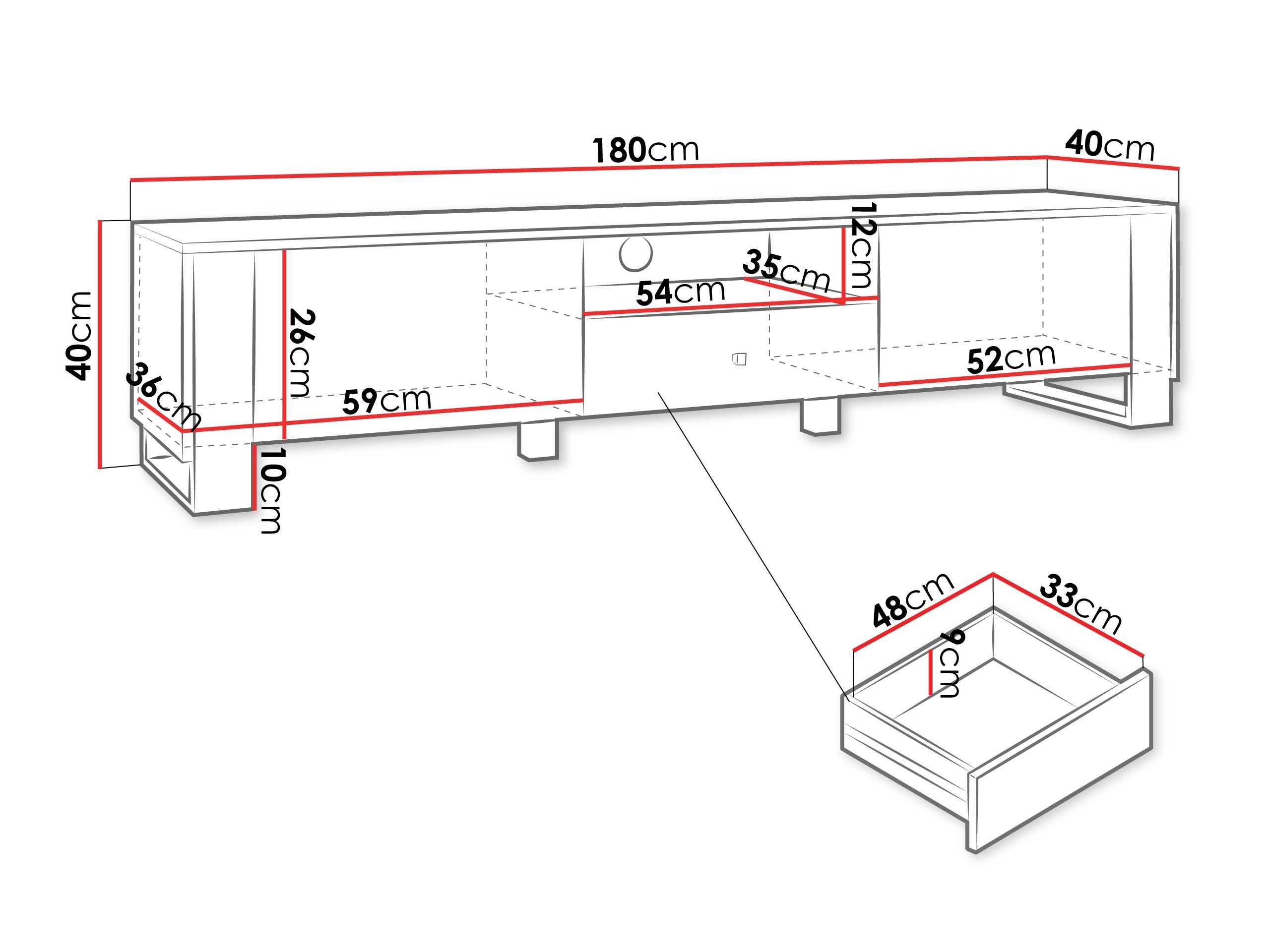 TV galds Comfivo Vestora