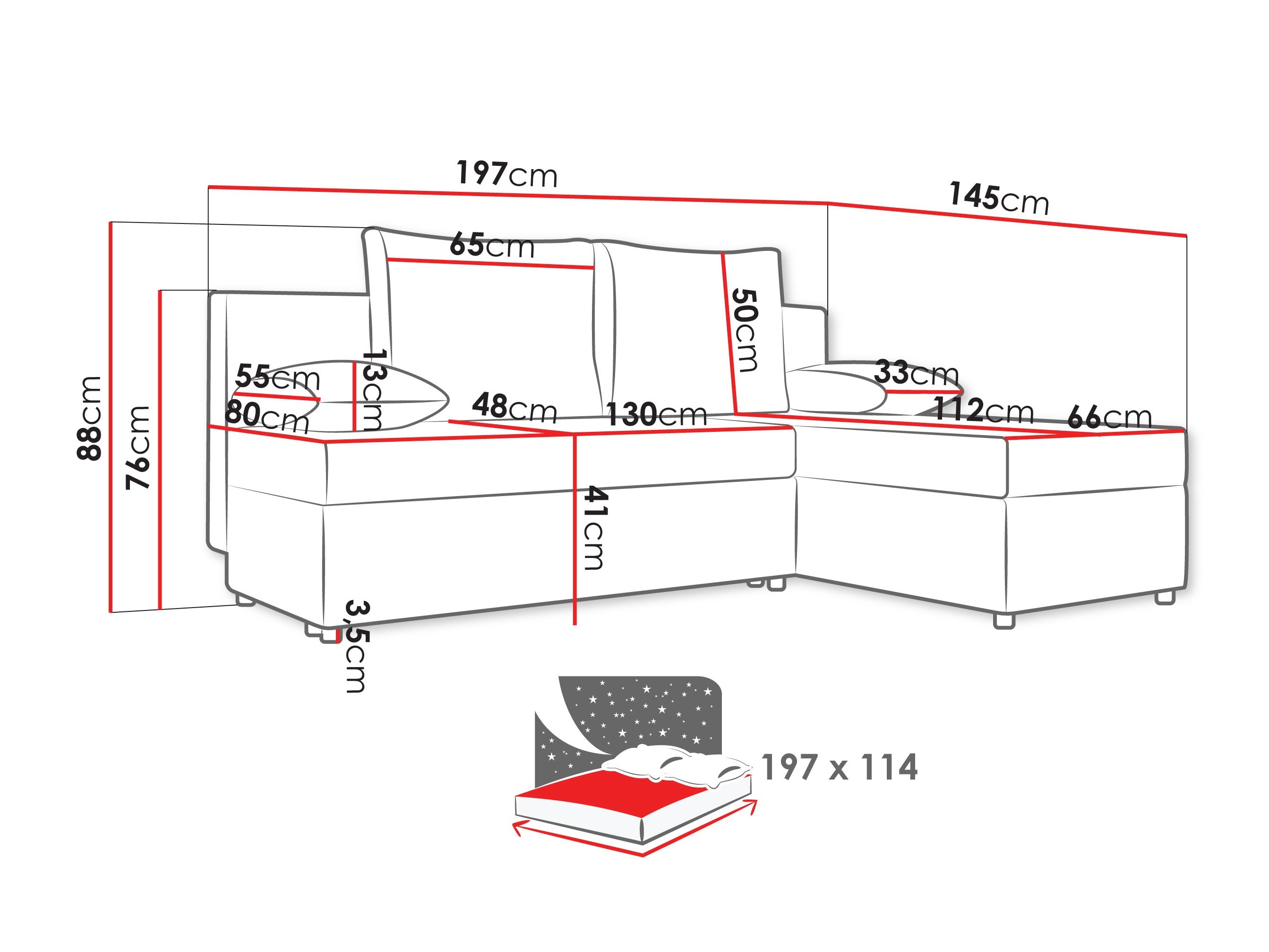 Угловой диван Euclid 100 (Poso 100)