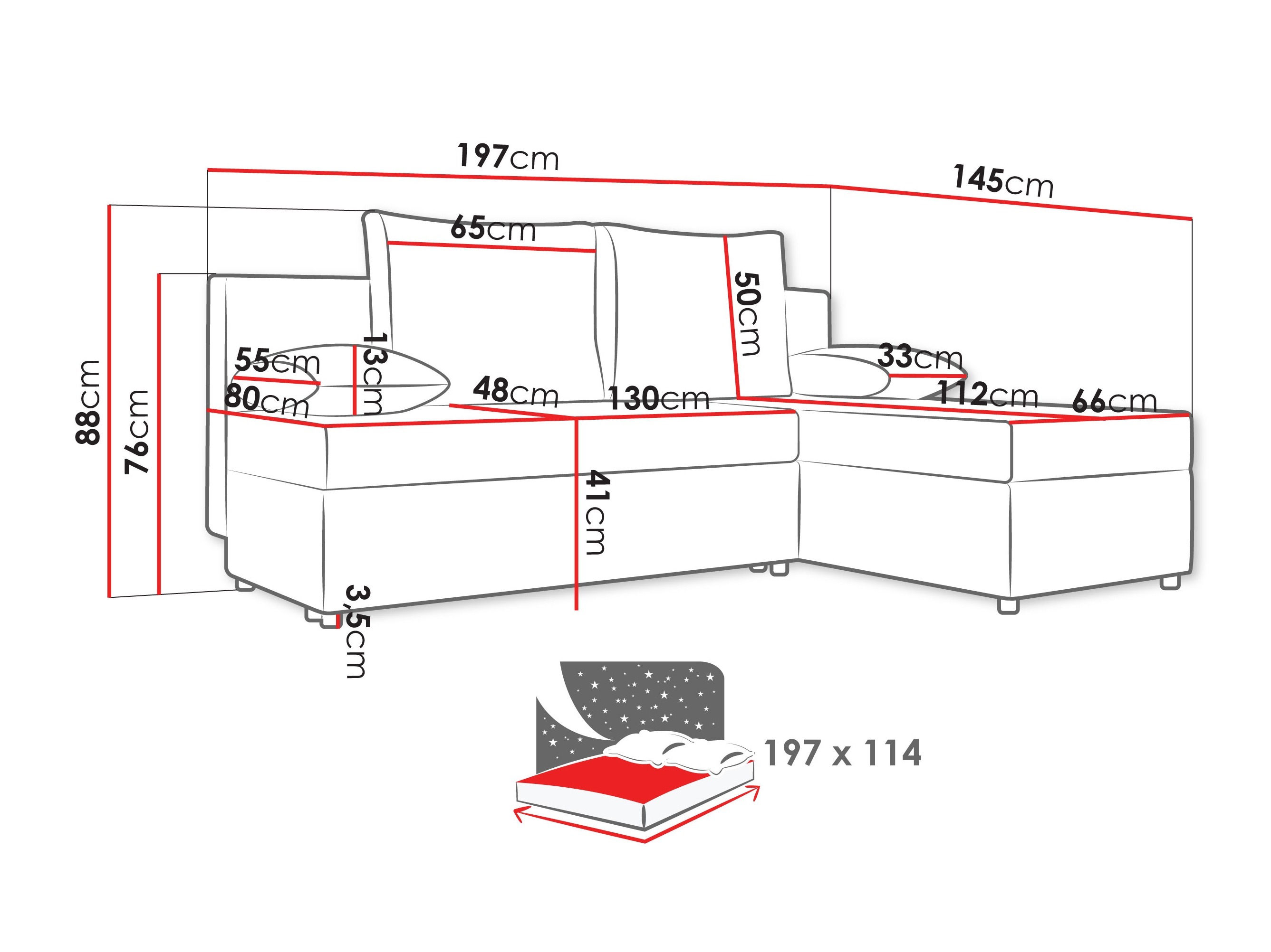 Угловой диван Euclid 100 (Poso 110)