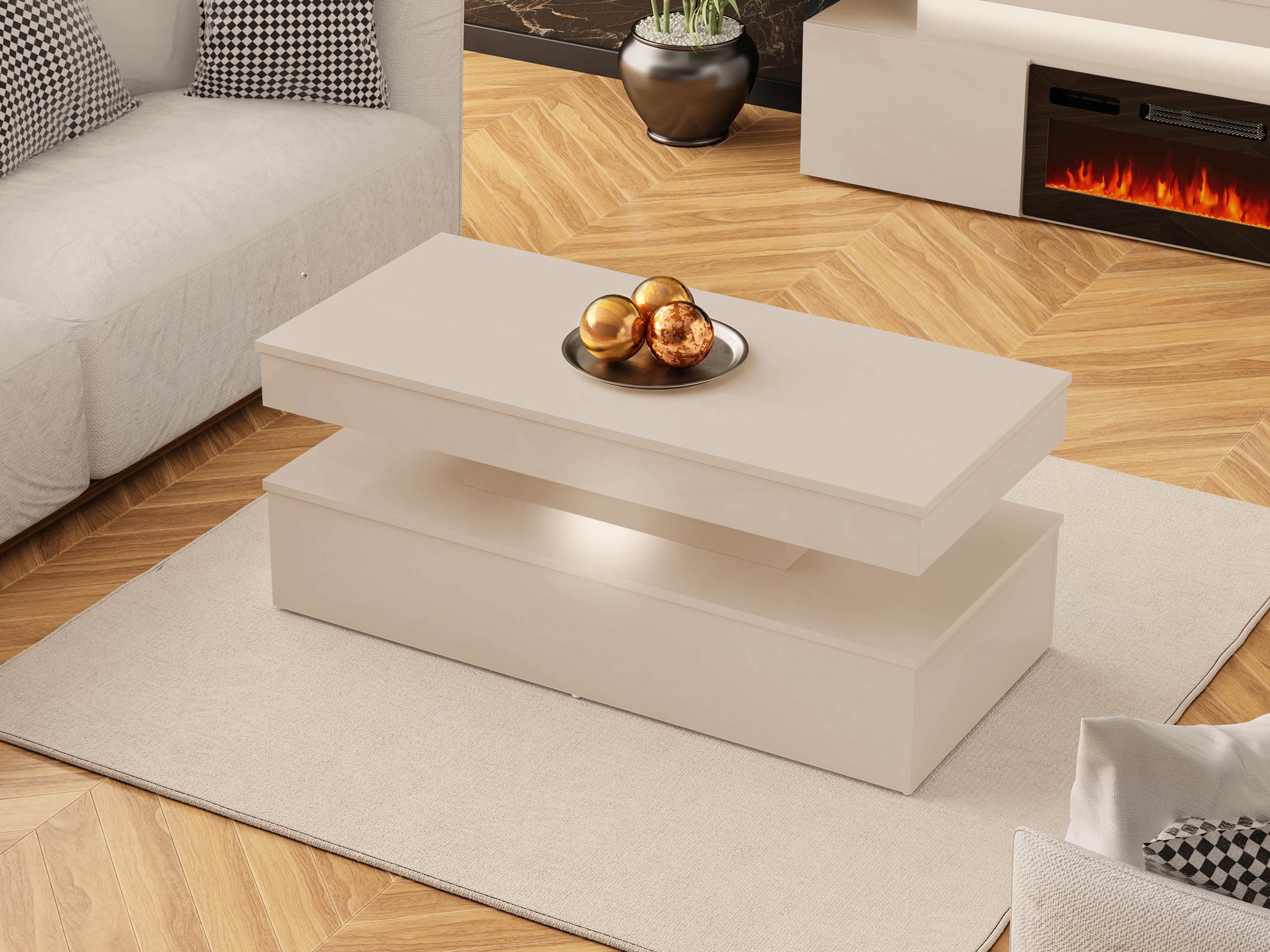 Žurnālu galdiņš Monfero 100 (Gaiši brūns)