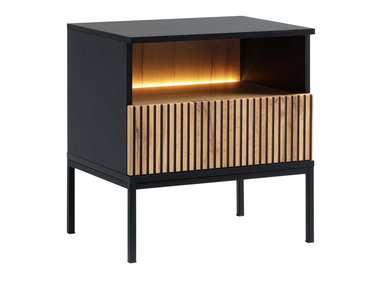 Naktsgaldiņš Soferi 110 (Melns + Votan ozols)