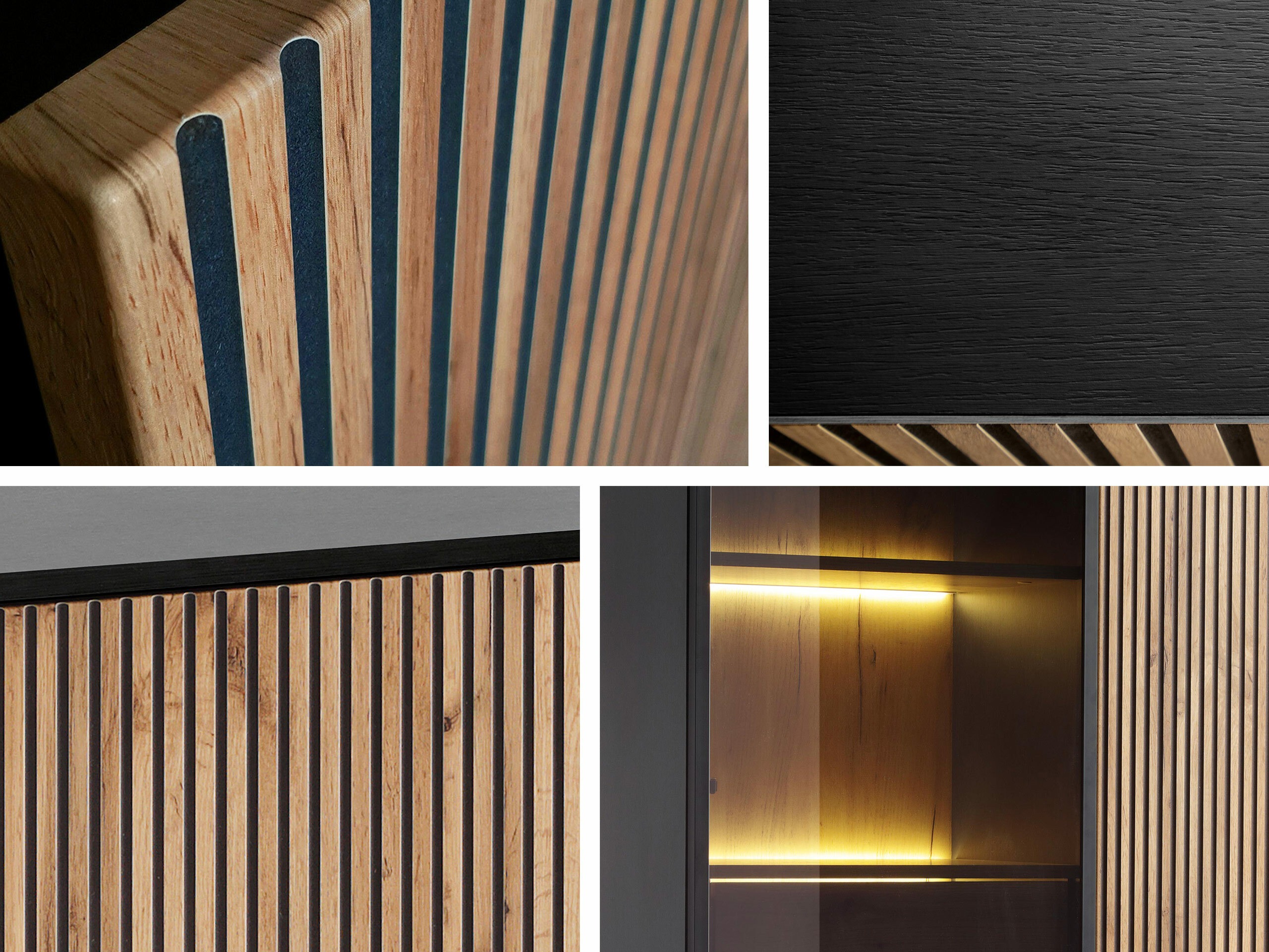 Шкафчик Soferi 109 (Чёрный + Дуб вотан)