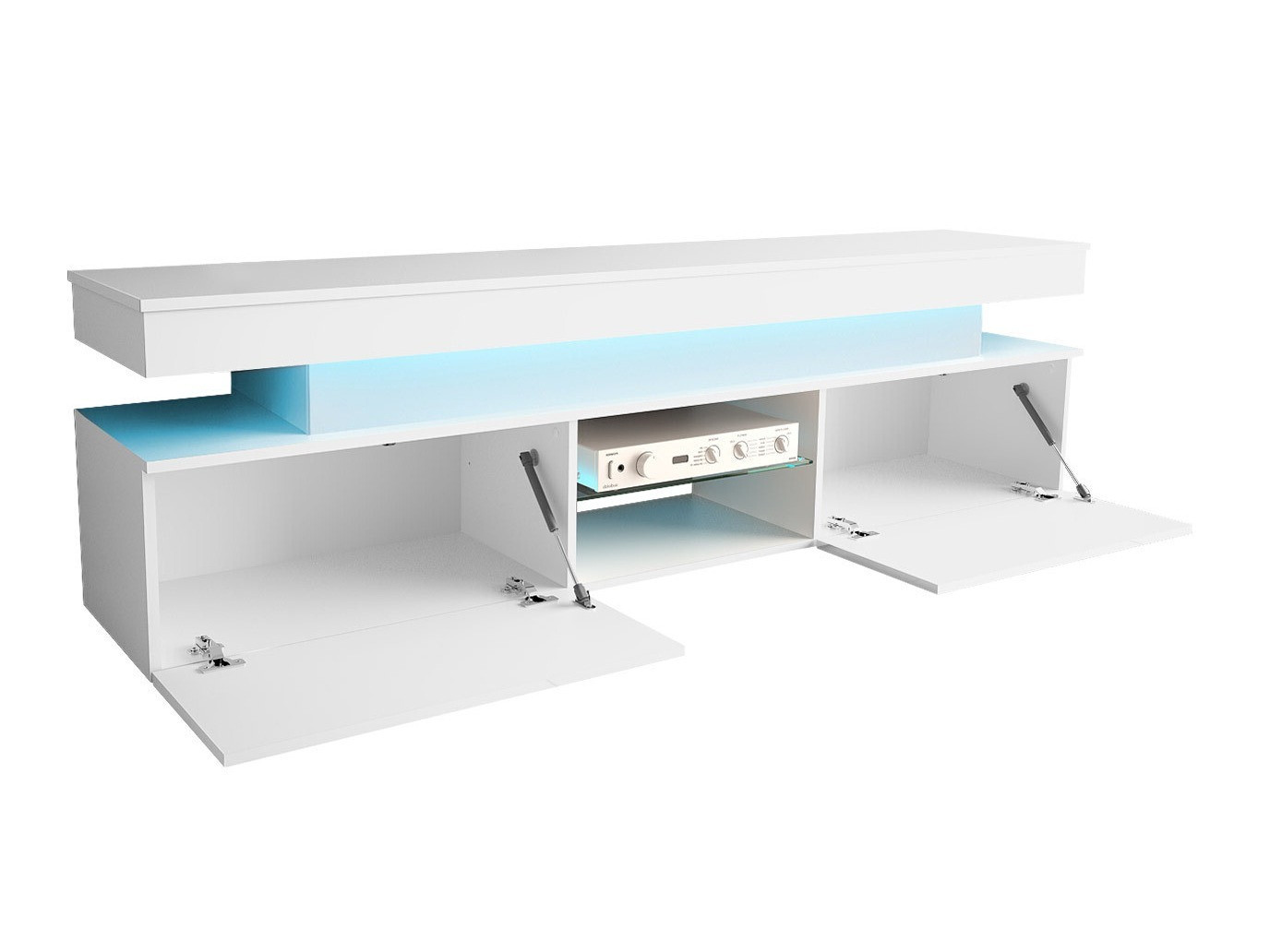 TV galds Monfero 103 (Balts + Glancēts balts)