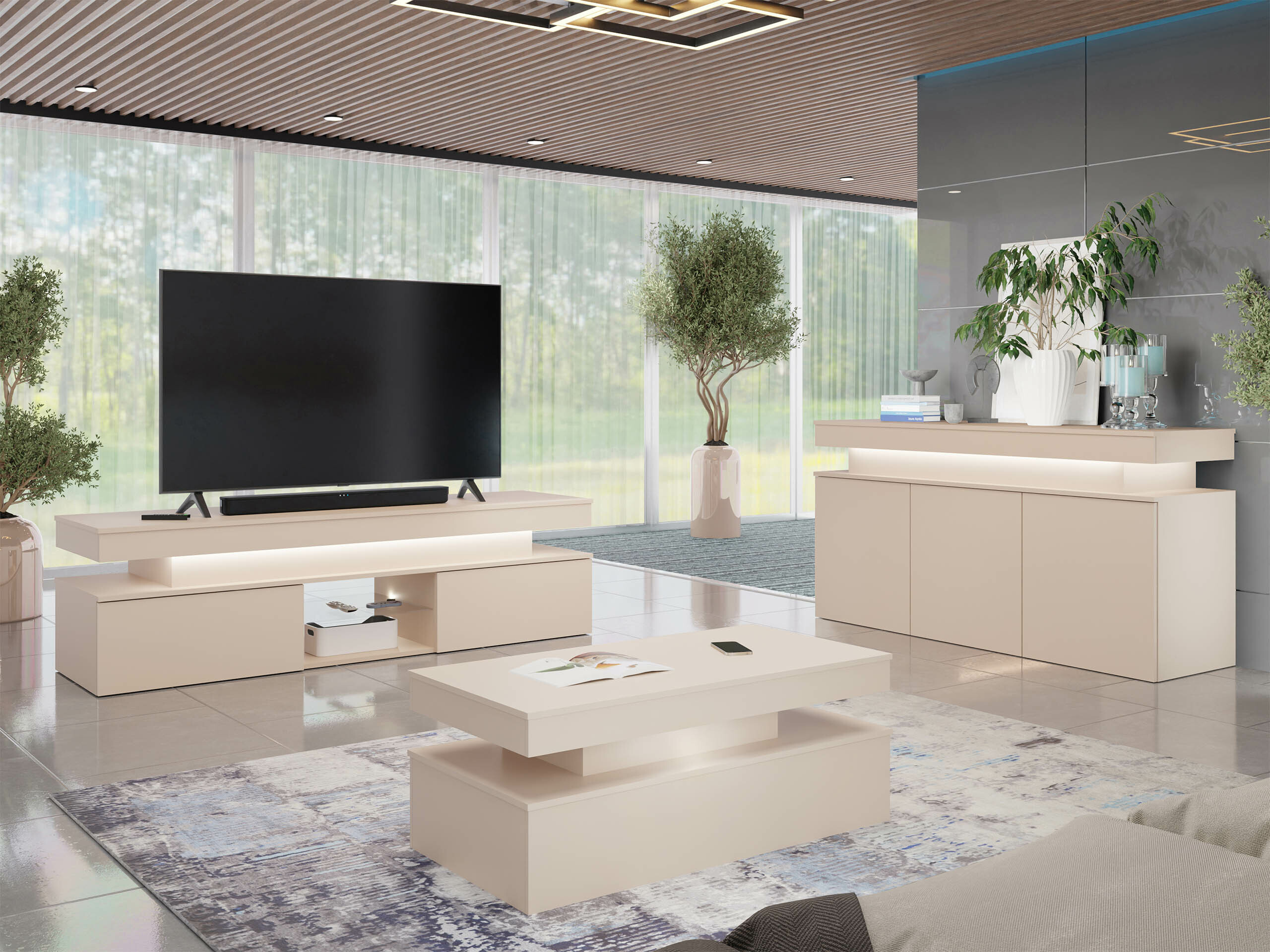 TV galds Monfero 103 (Gaiši brūns)