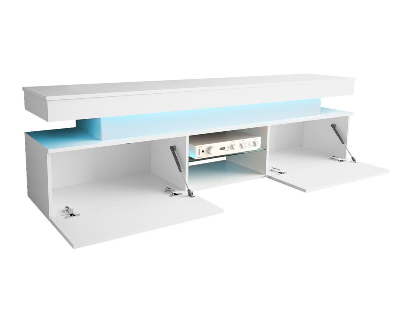 TV galds Monfero (Melns + Glancēts melns)