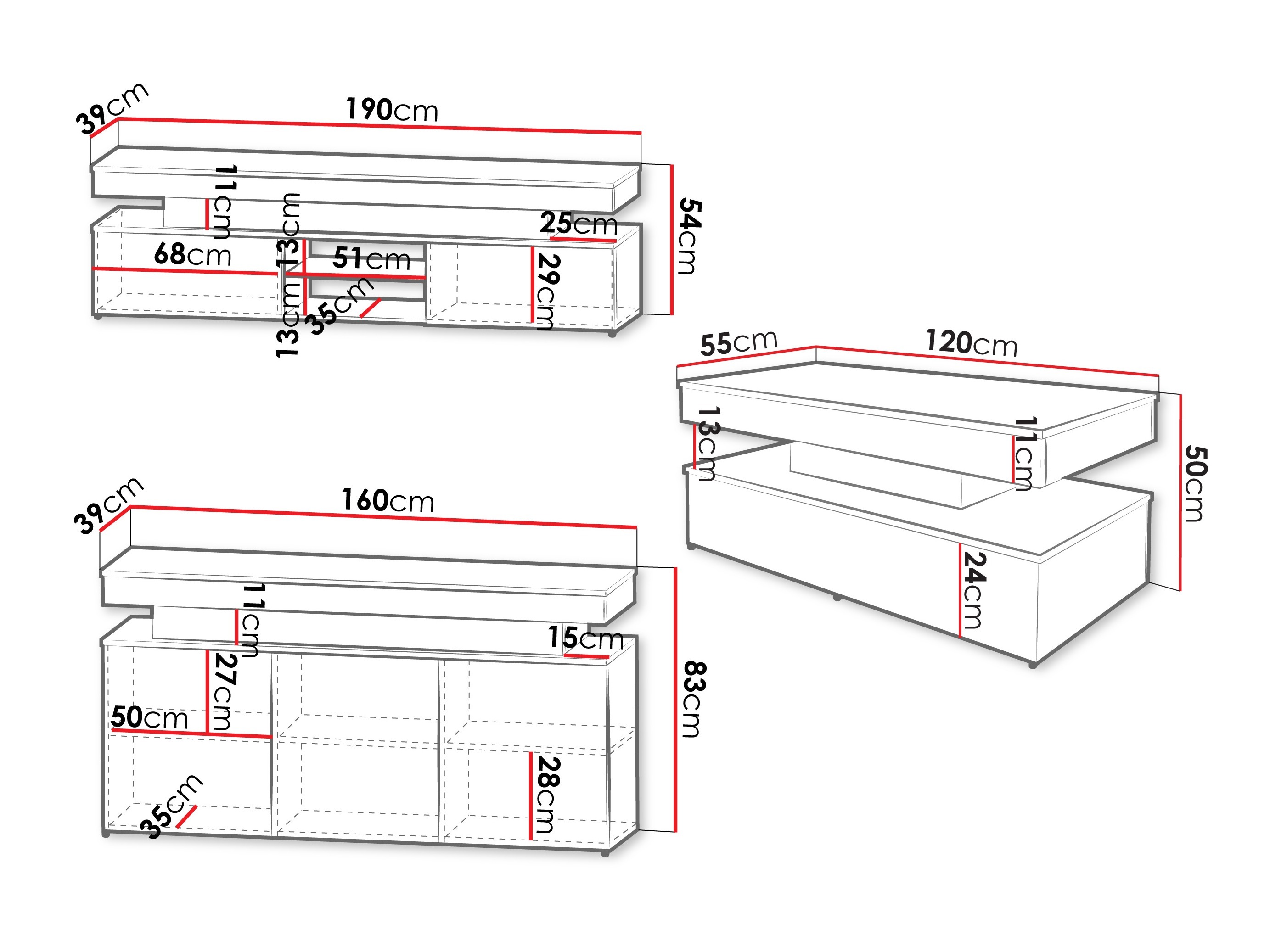Viesistabas komplekts Monfero 105 (Gaiši brūns)