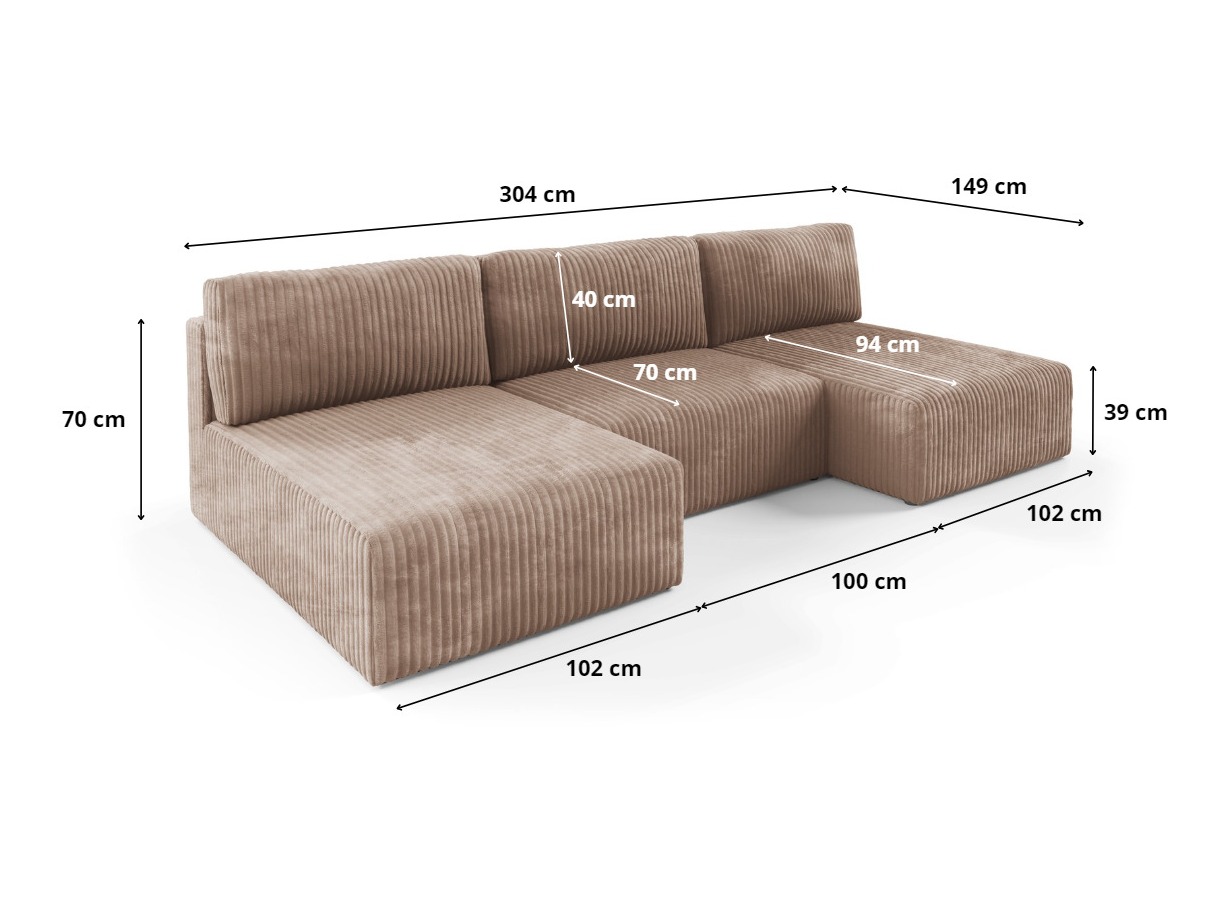 Moduļu stūra dīvāns Franklin 156 (Tilia 39)