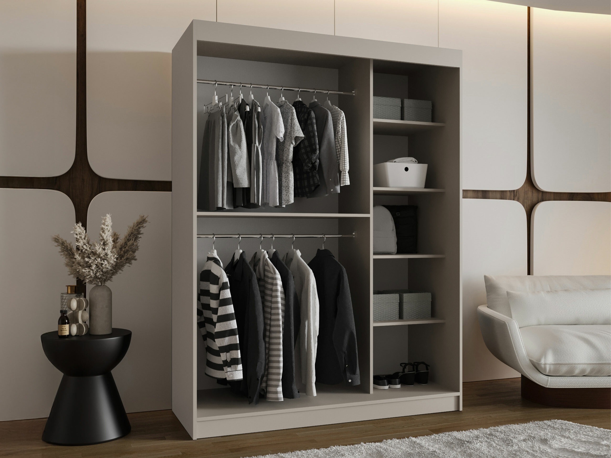 Skapis Hartford 527 (Melns)