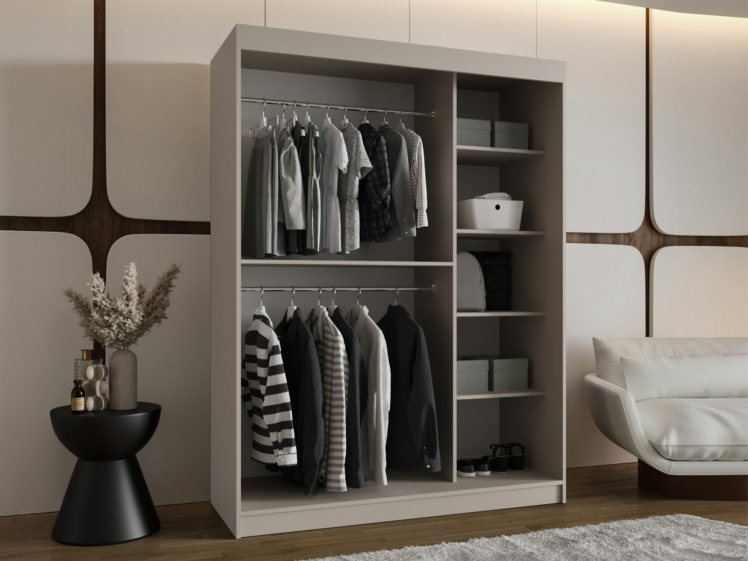 Skapis Hartford 528 (Melns)