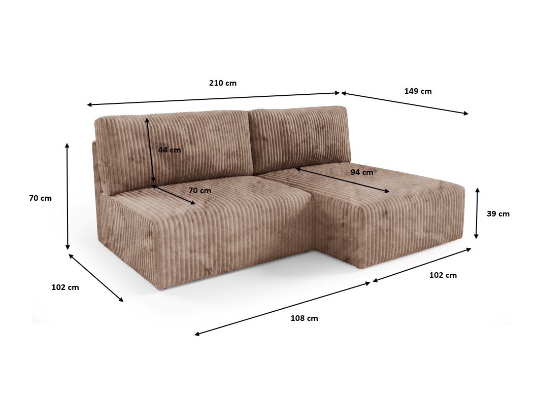 Stūra dīvāns Franklin 158 (Tilia 77)