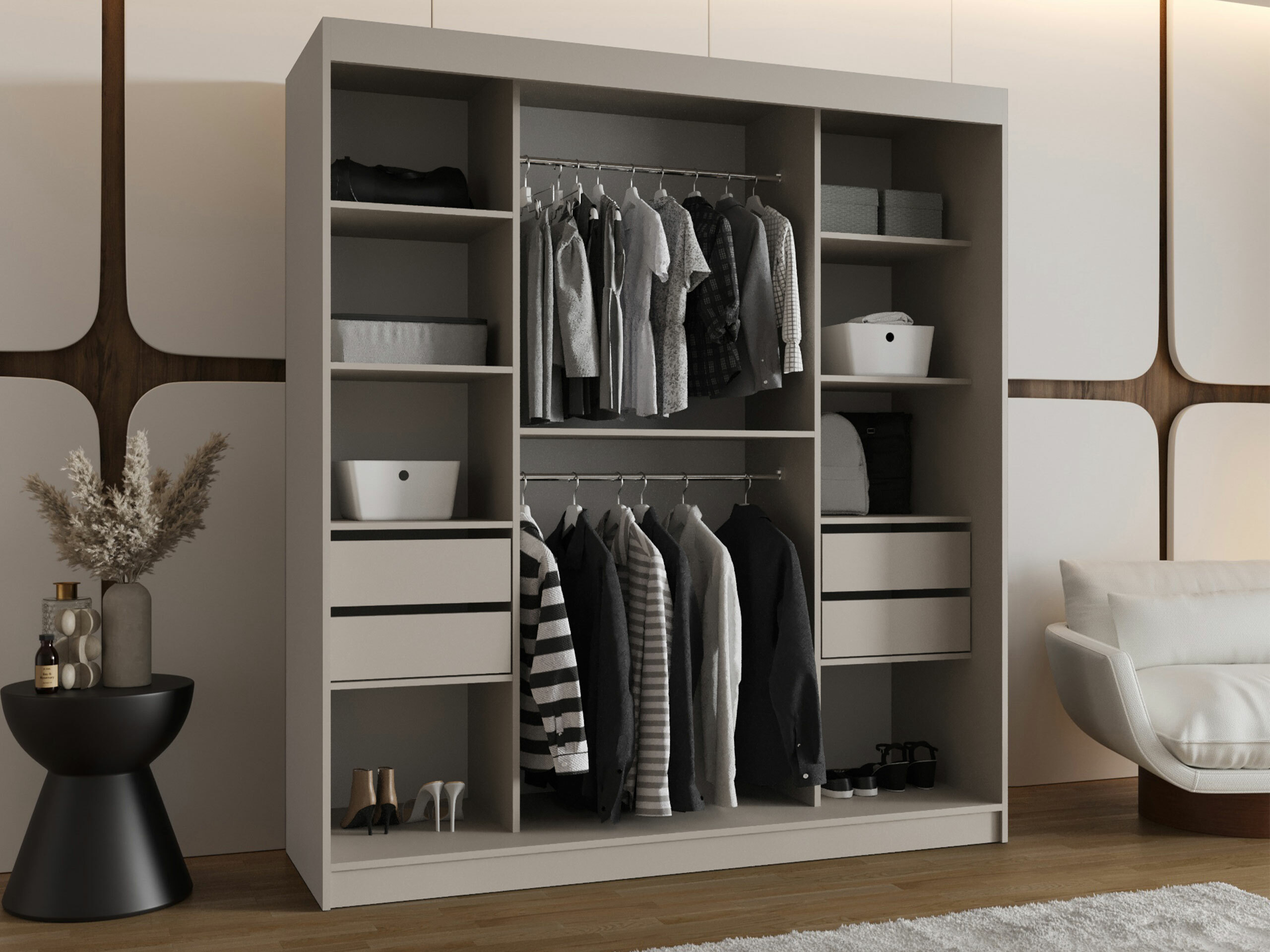 Skapis Hartford 530 (Melns)